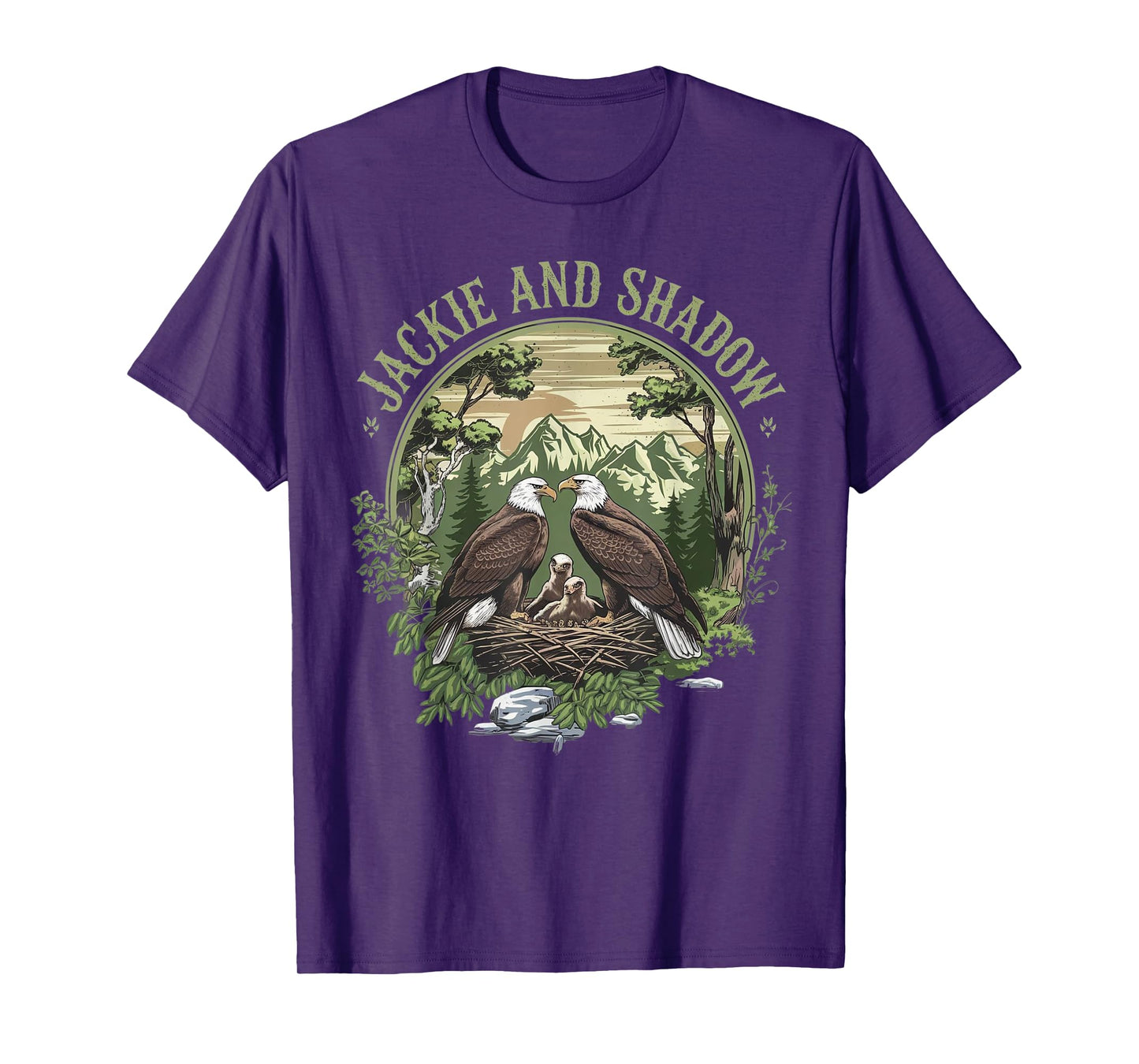 Vintage Jackie And Shadow Bald Eagle Family Nature Lovers T-Shirt