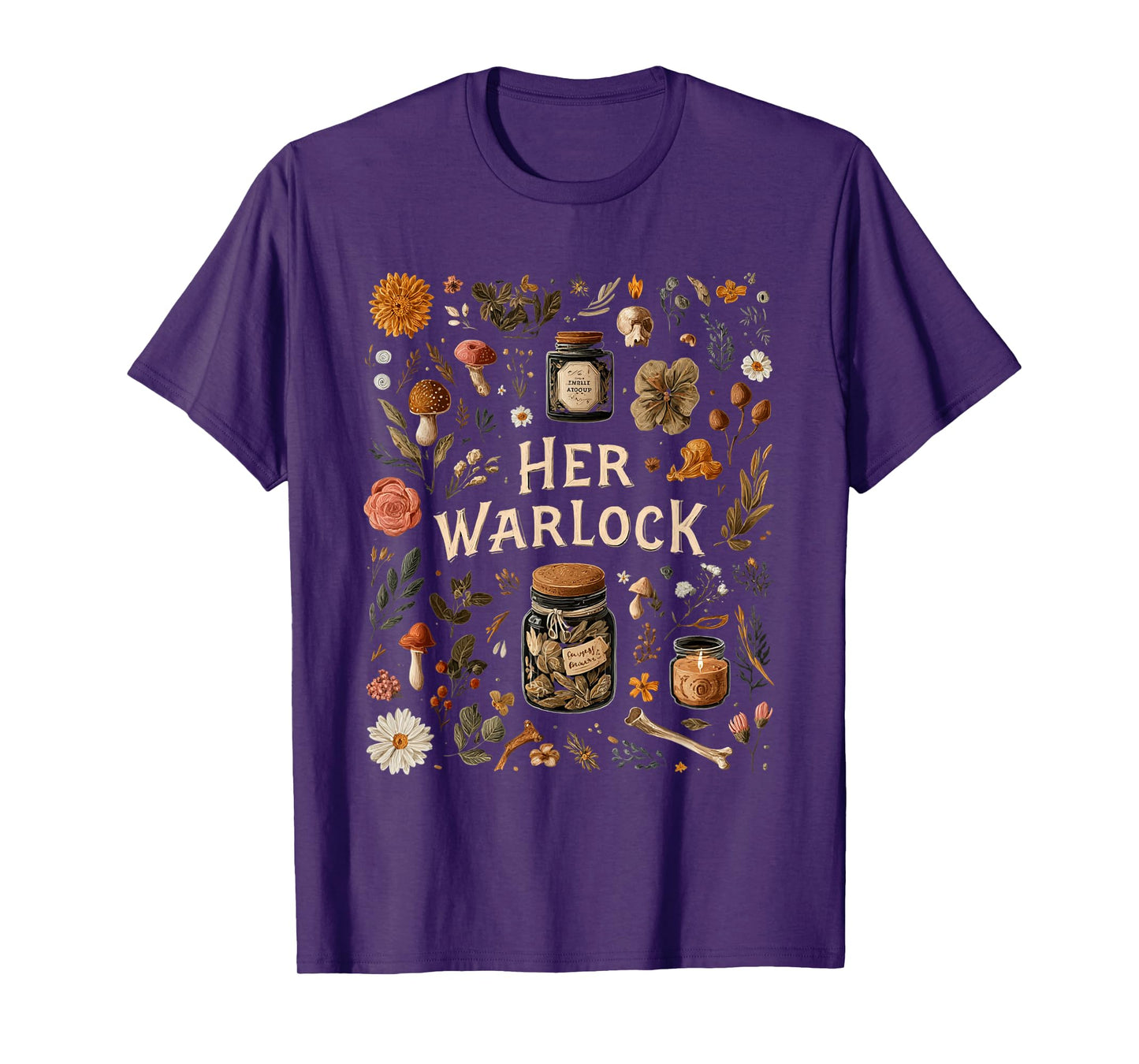 Her Warlock His Witch Witchcraft Couple Occult Magick T-Shirt