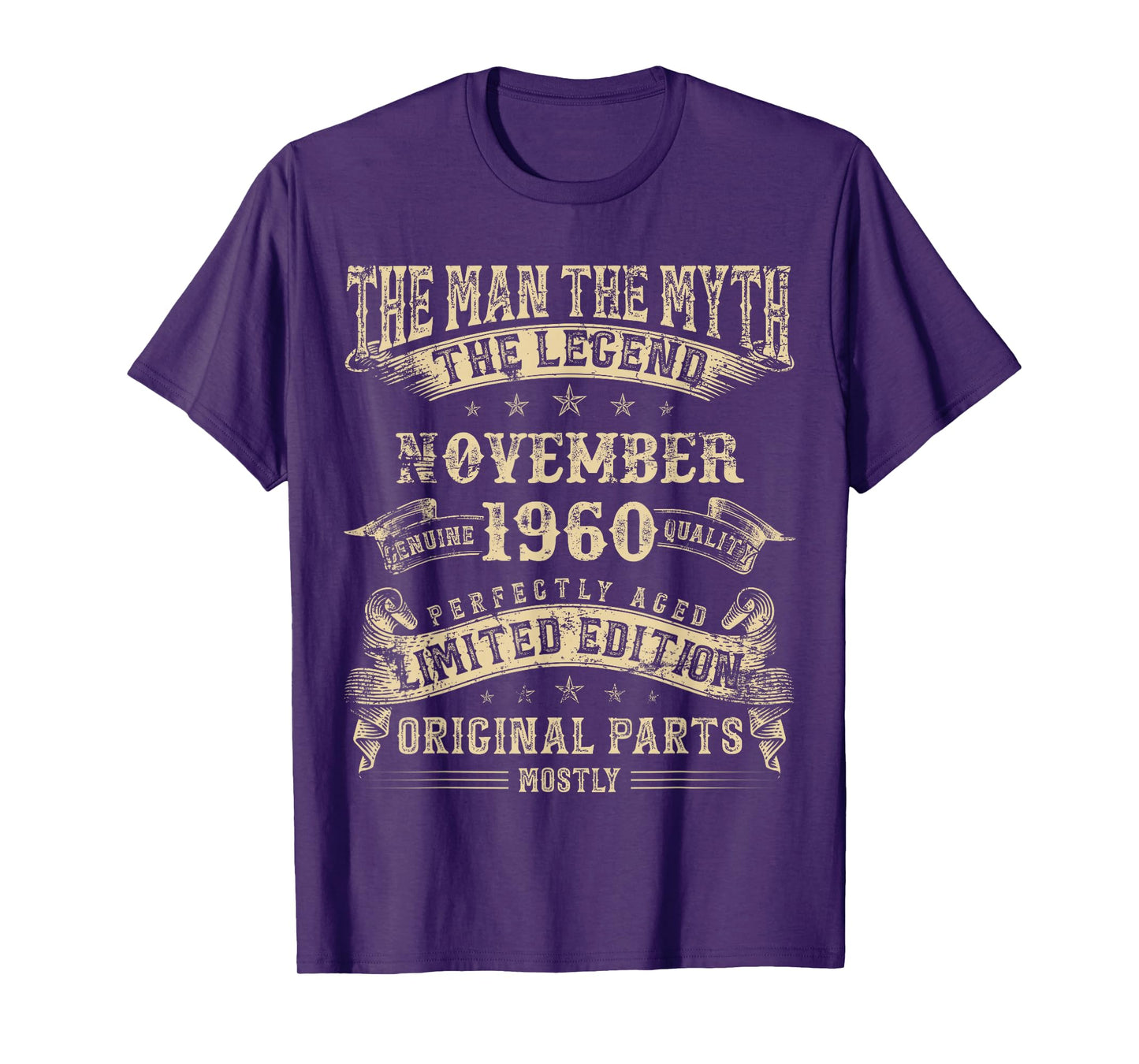 65th Birthday Gifts for Men Mythology of November 1960 T-Shirt