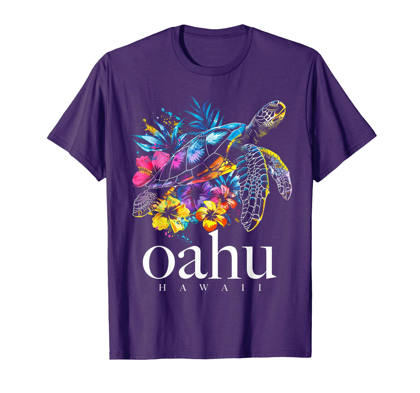 Oahu Hawaii Sea Turtle Hawaiian Surfer Souvenir T-Shirt