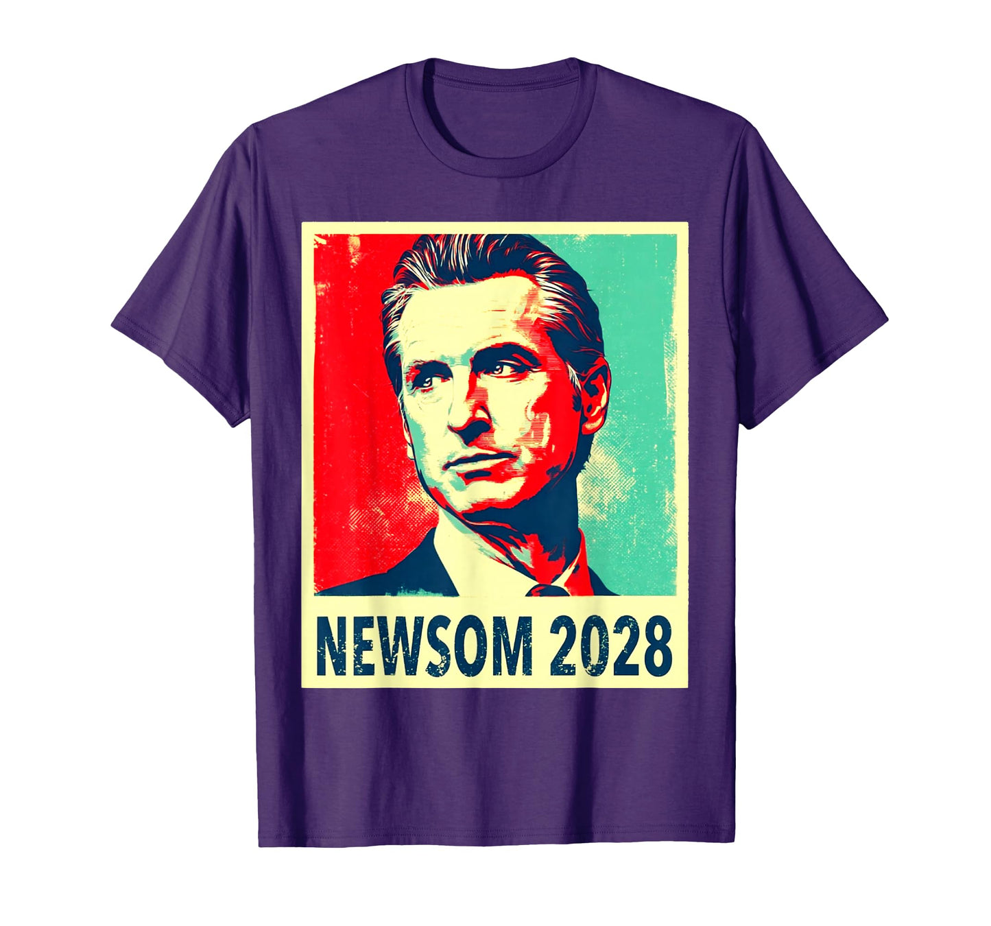 i Stand with Gavin Newsom 2028 for President American Flag T-Shirt