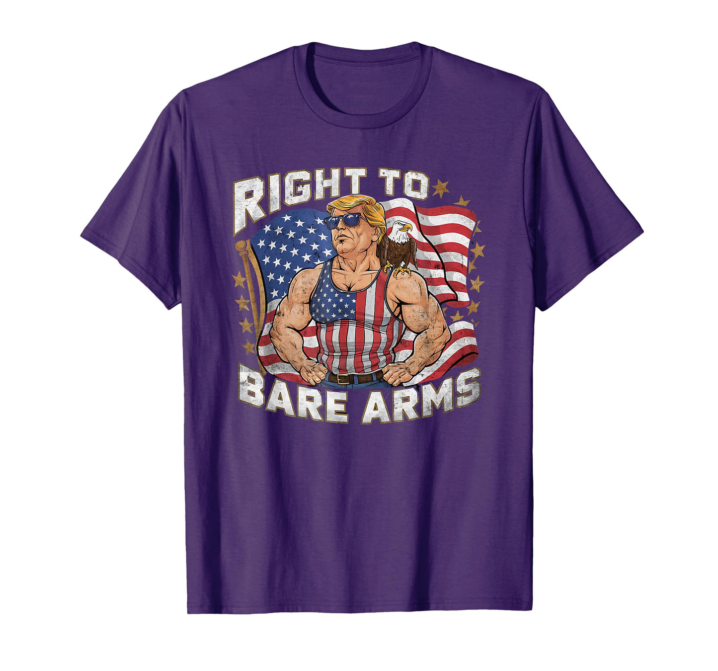 Right To Bare Arms 4th Of July Funny Gym Workout T-Shirt