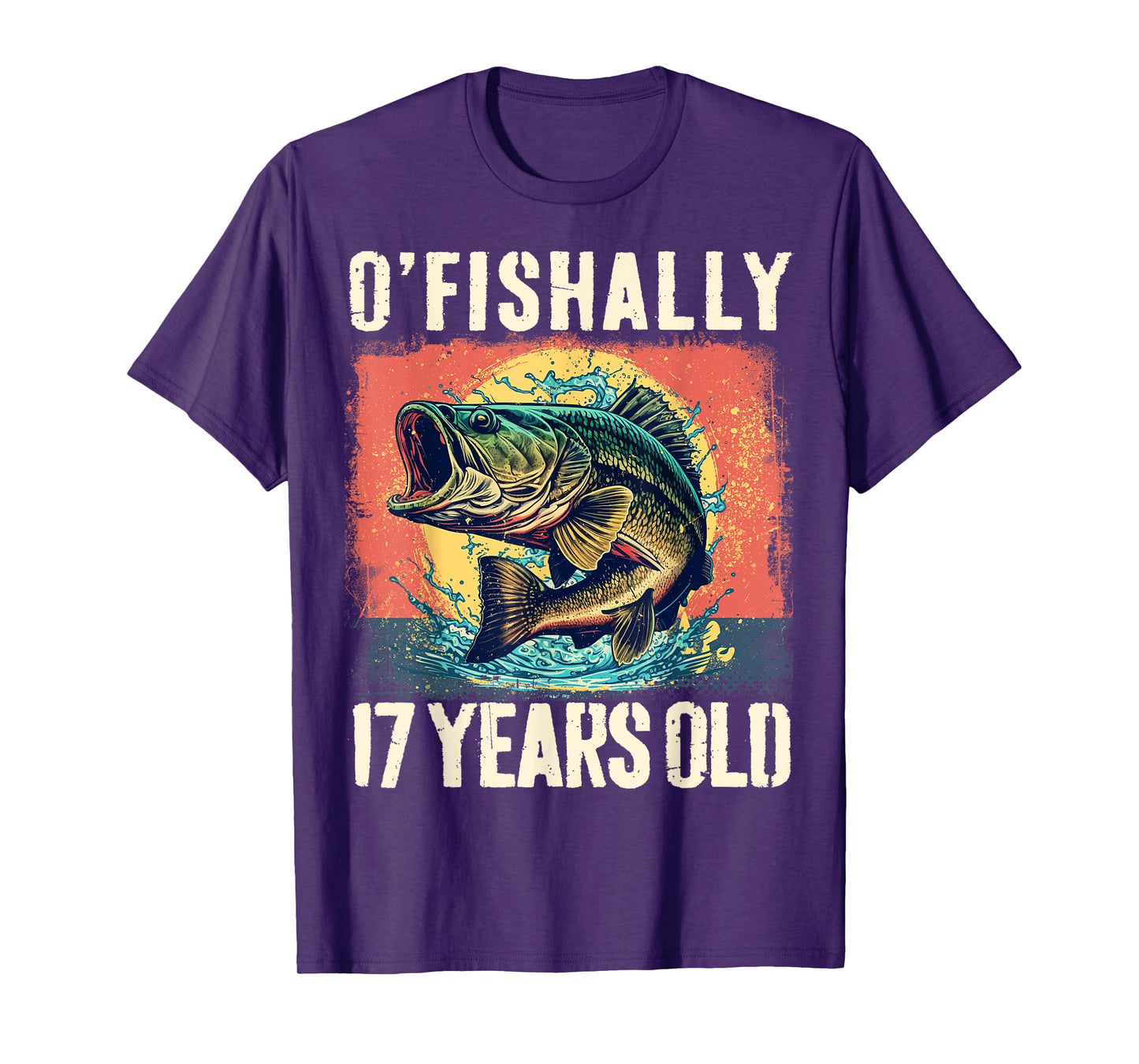 Ofishally 17 Years Old 2008 Fishing Fisherman 17th Birthday T-Shirt
