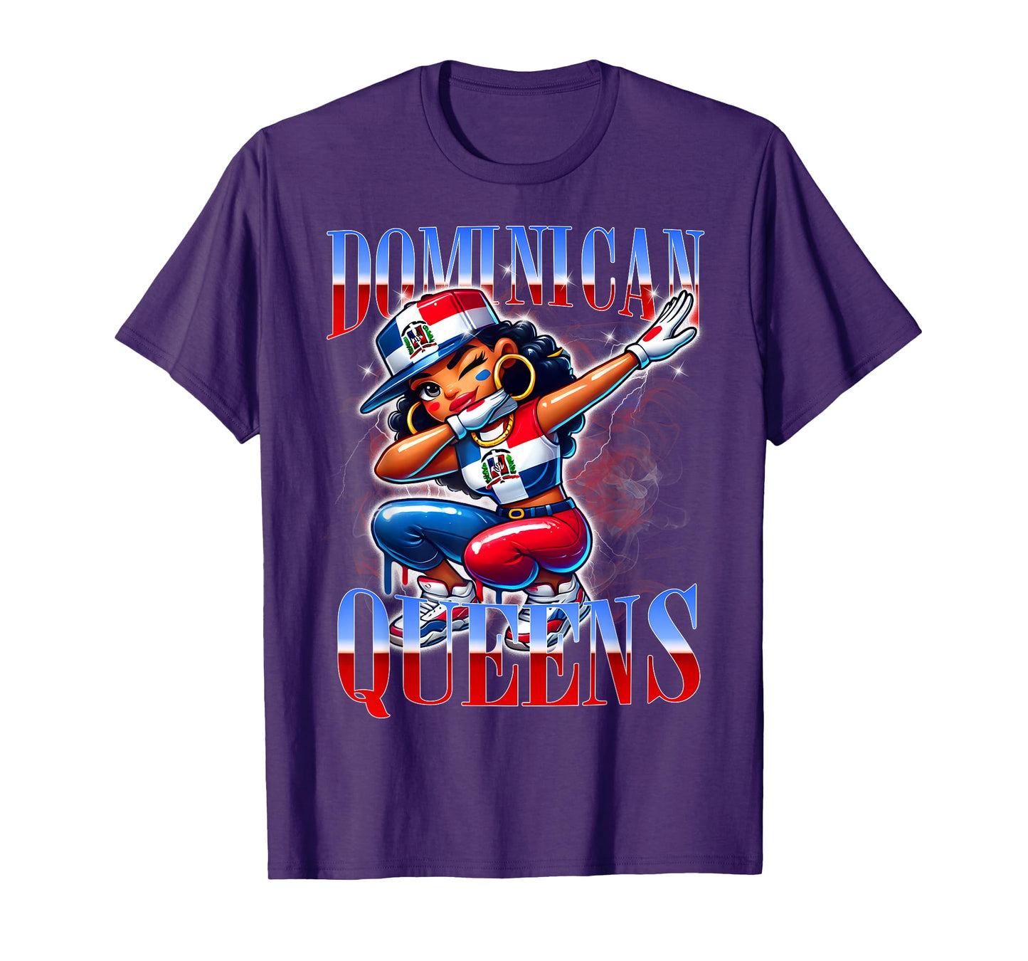 Dominican Queens Dab Urban Streetwear Pride Design T-Shirt