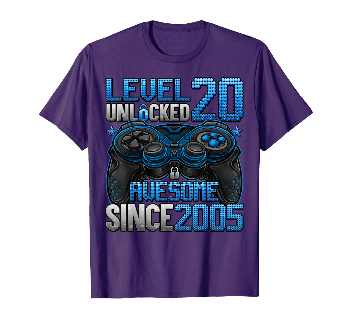 Level 20 Unlocked 20 Year Old Gifts Boys 20th Birthday Boy T-Shirt