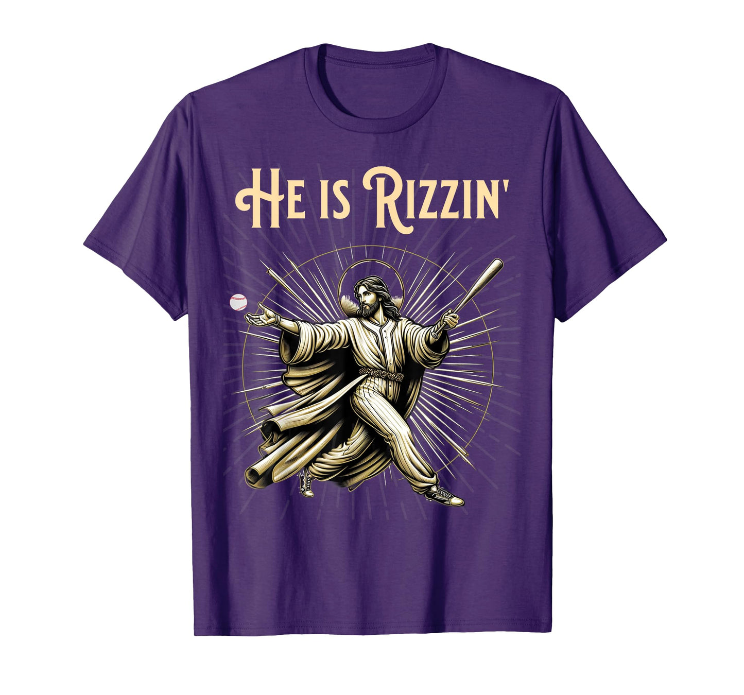 He is Rizzin Jesus Playing Baseball T-Shirt