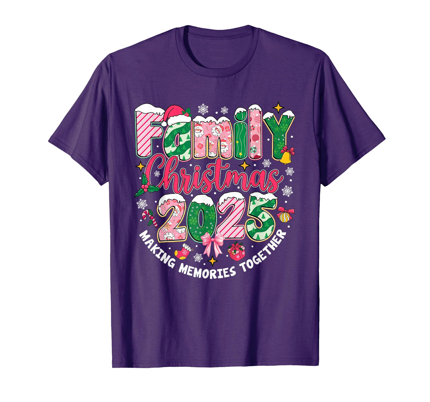 Family Christmas 2025 Matching Outfit Xmas Squad Santa T-Shirt