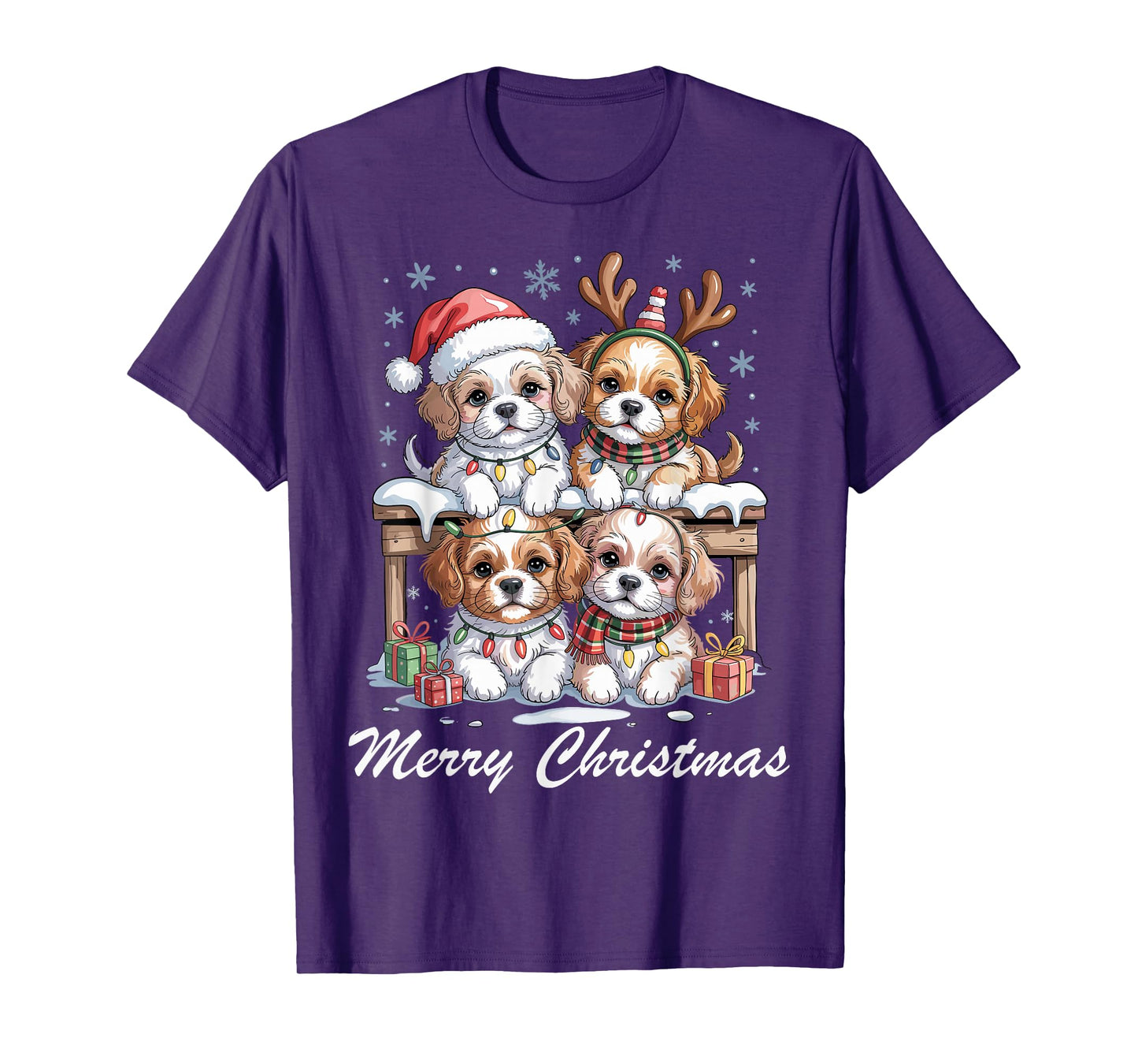 Cavachon Merry Christmas Funny Dog Lovers Holiday Pajama T-Shirt
