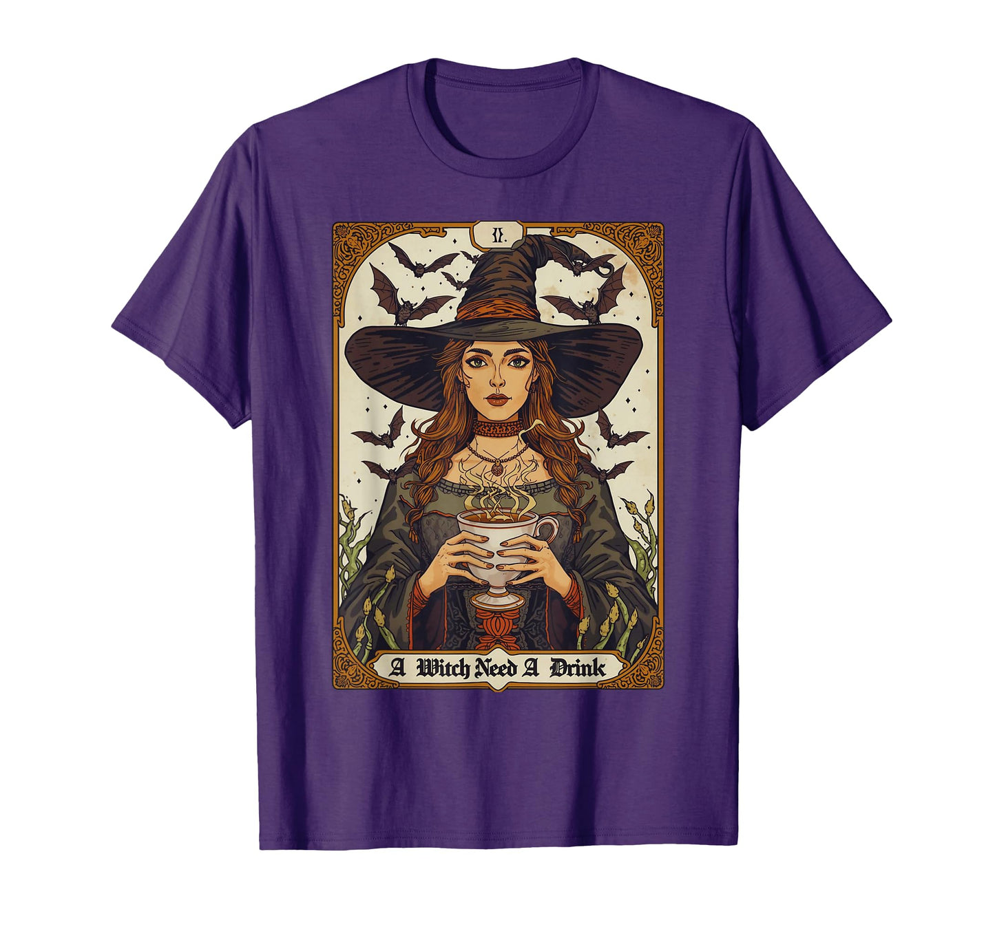 Vintage Halloween Witch Pumpkin Spice Latte Syrup Creamer T-Shirt