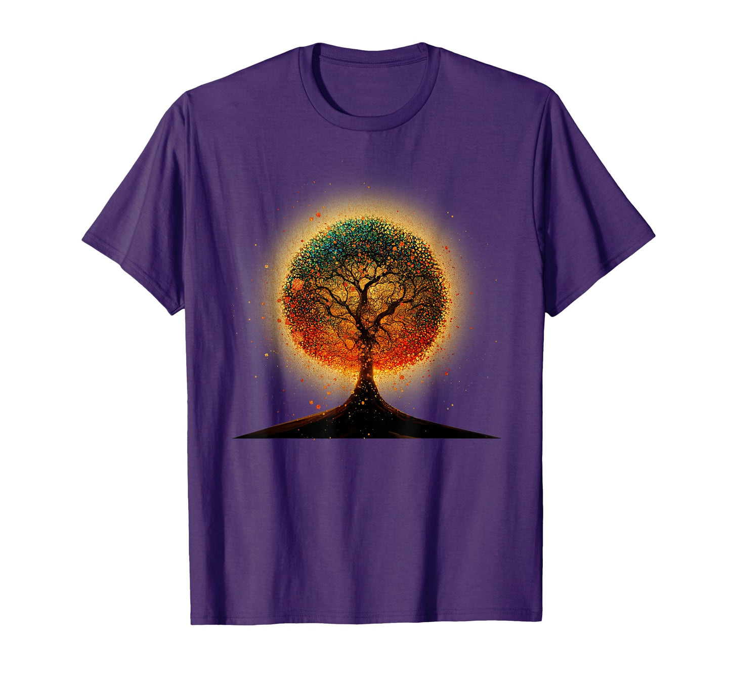 Colorful Tree Life Is Really Good Tree Art Earth Day T-Shirt