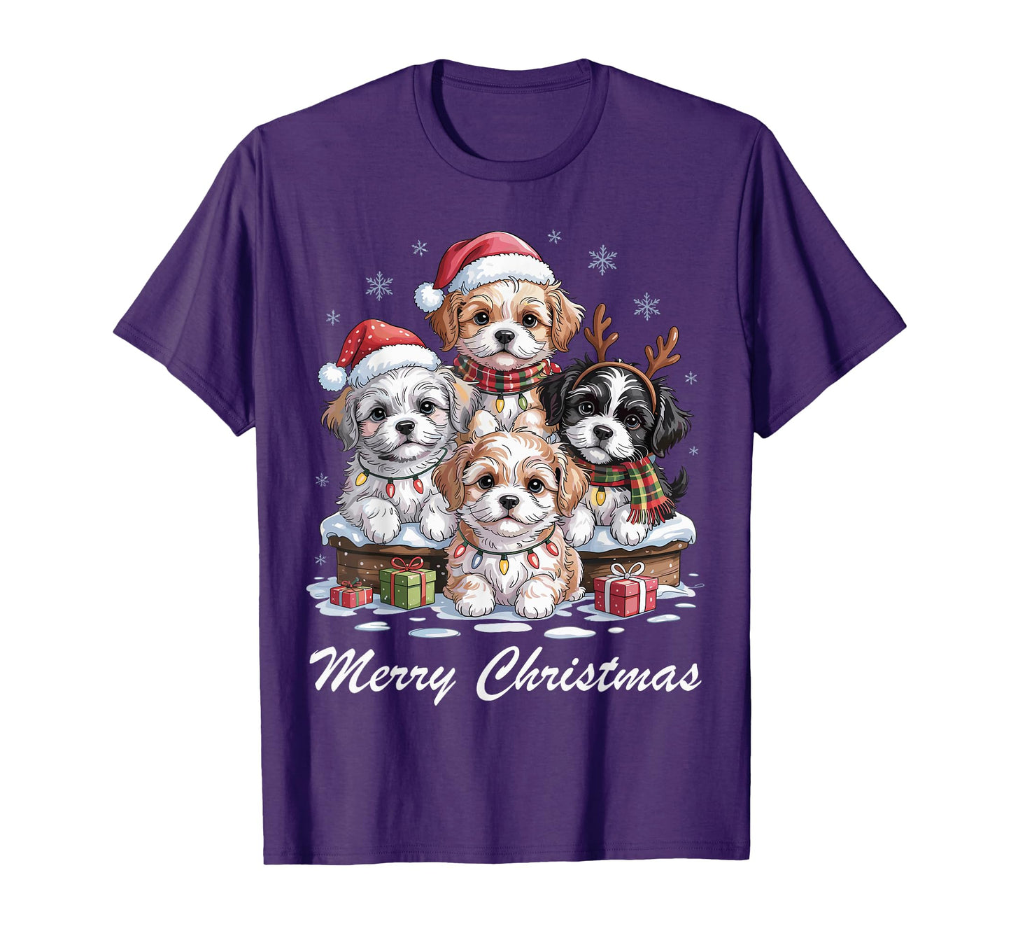 Havanese Merry Christmas Funny Dog Lovers Holiday Pajama T-Shirt