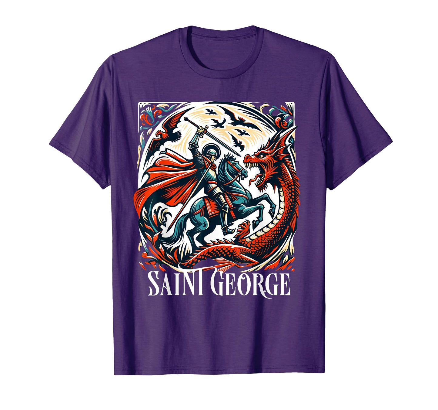 Saint George and the Dragon England Catholic T-Shirt