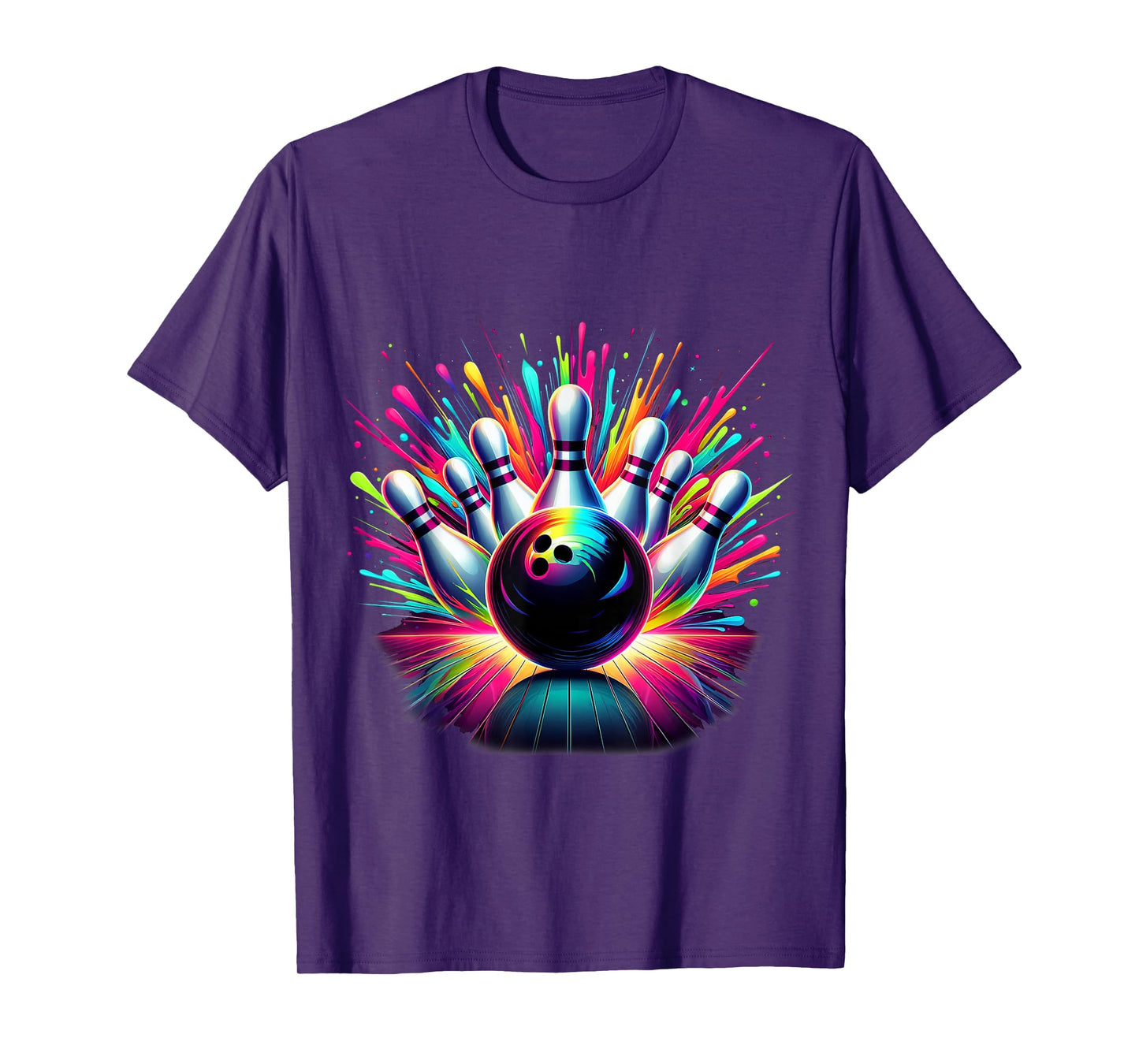 Colorful Bowling Game Day Bowling Cute Vibrant Color 3 T-Shirt