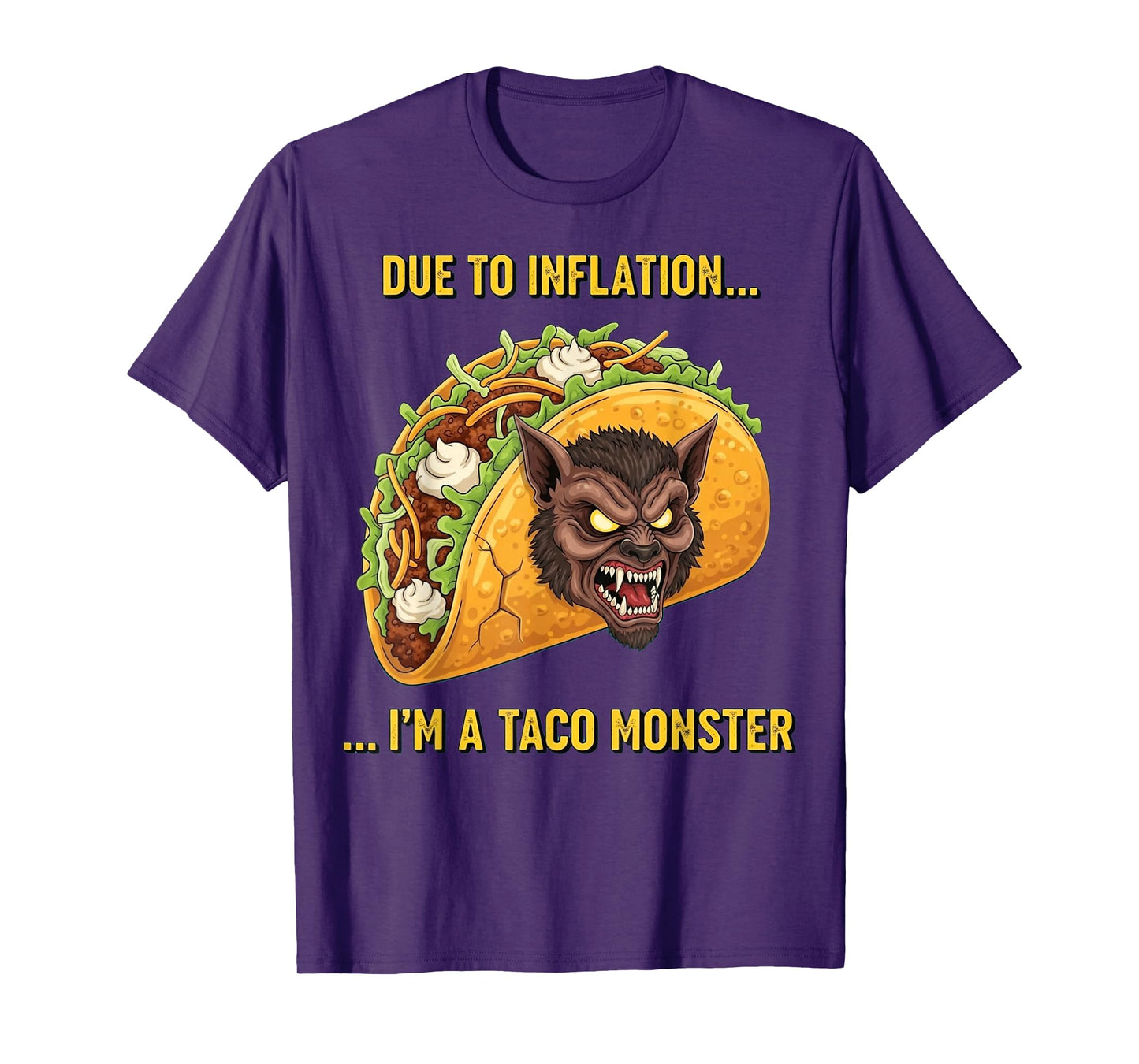 Taco Monster Halloween Costume Funny Halloween 2025 T-Shirt