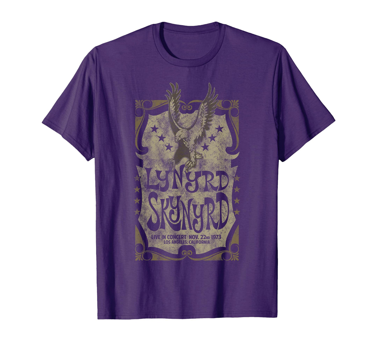 Lynyrd Skynyrd Funky Gig Poster LA Free Bird Retro 70s Rock T-Shirt