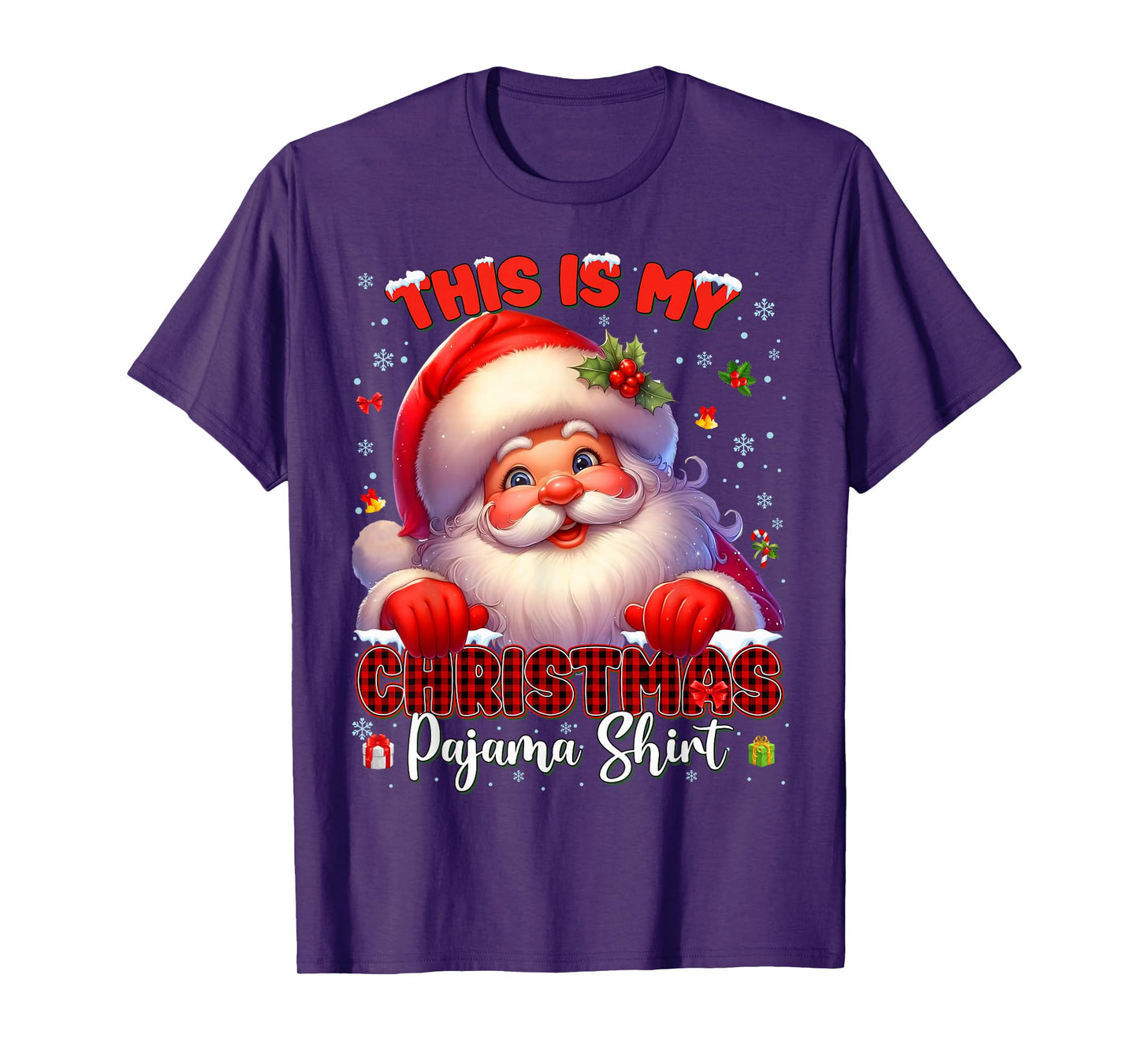 This is My Christmas Pajamas Shirt Santa Christmas Xmas Kid T-Shirt