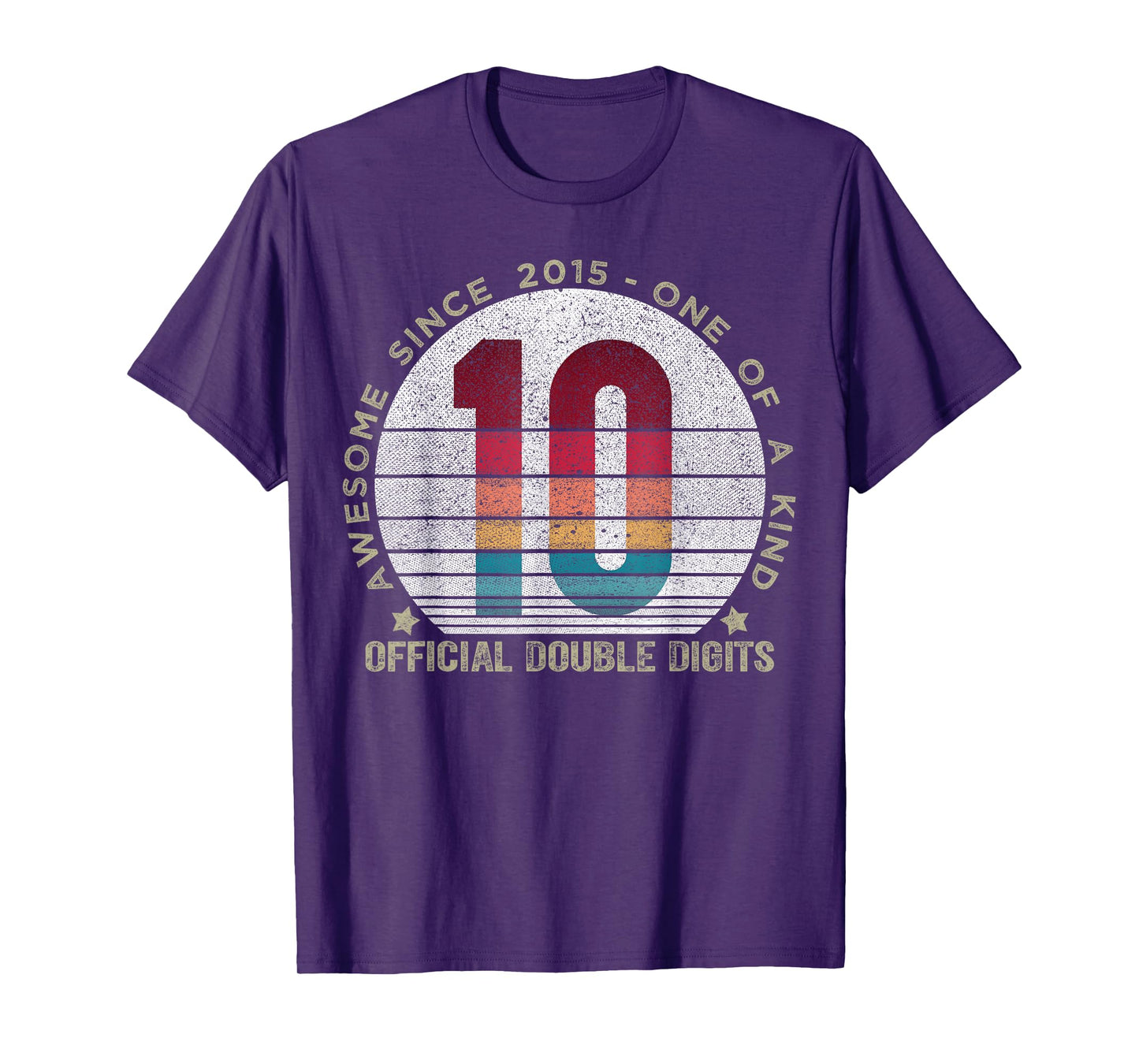 Official Double Digits 10 Year Old Gifts 10th Birthday 2015 T-Shirt