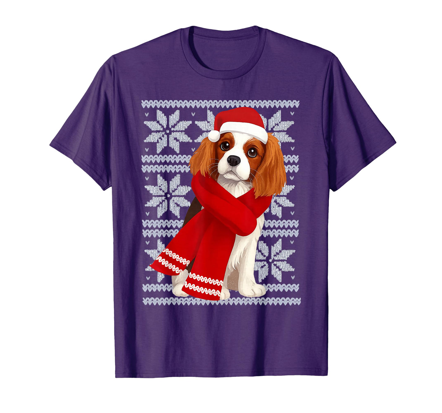 Cavalier King Charles Spaniel Ugly Christmas Holiday Dog T-Shirt