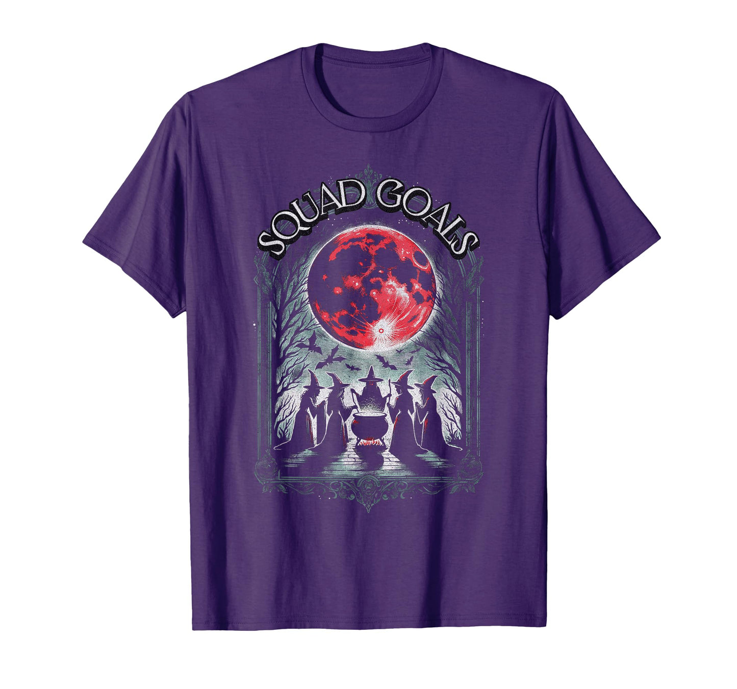 Funny Witch Coven Squad Goals Women Girls Halloween T-Shirt