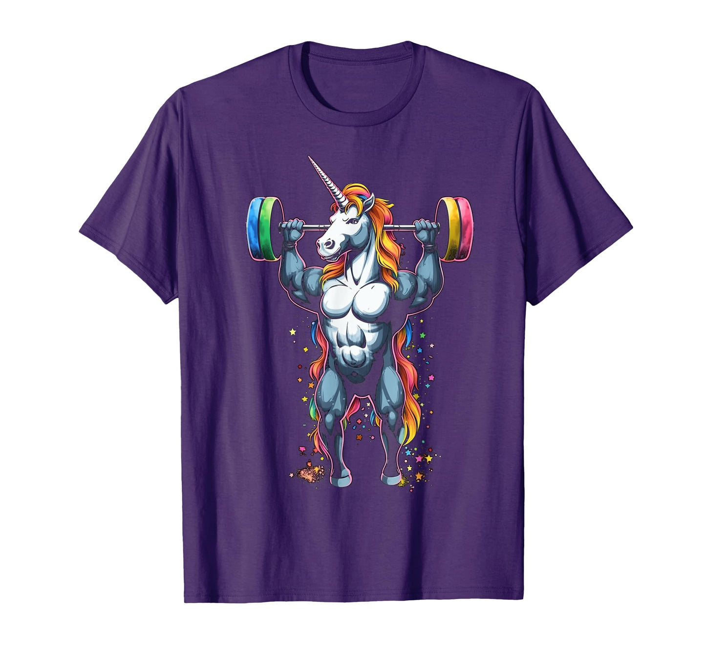 Unicorn Weightlifting Tee Deadlift Fitness Gym Graphic Tee T-Shirt