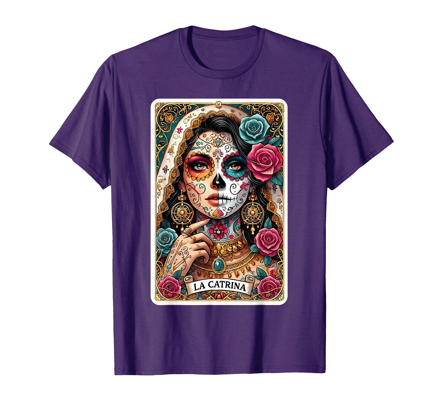 La Catrina Tarot Card Day of the Dead Dia de los Muertos T-Shirt