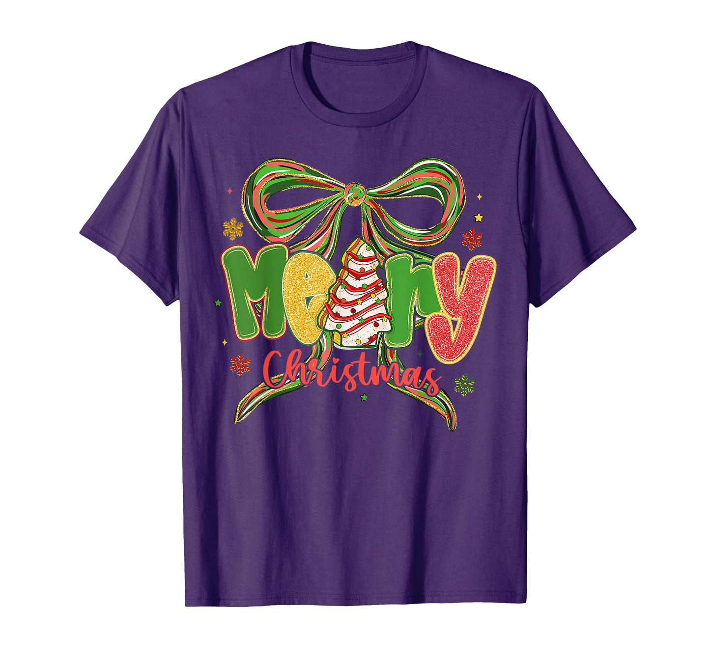 Merry Christmas Coquette Tree Candy Preppy Xmas Bow T-Shirt