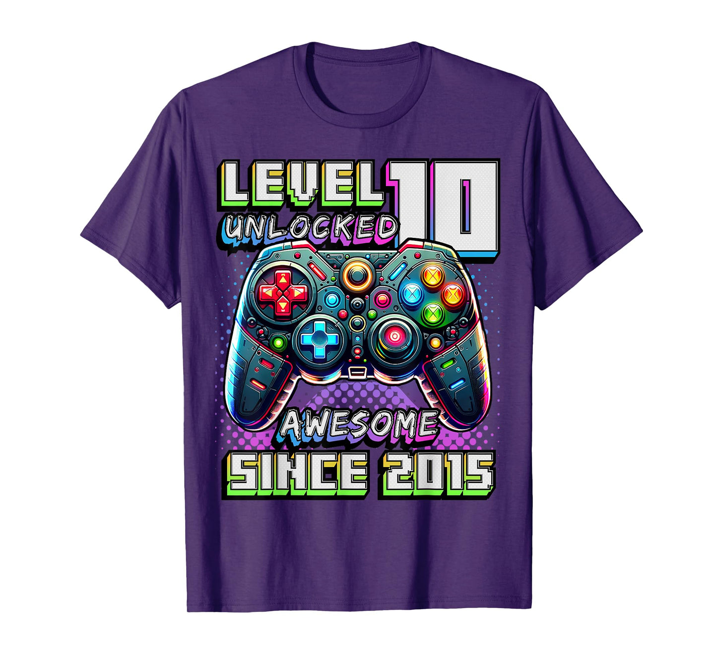 10th Birthday Boy Level 10 Gamer 10 Year Video Game Party T-Shirt
