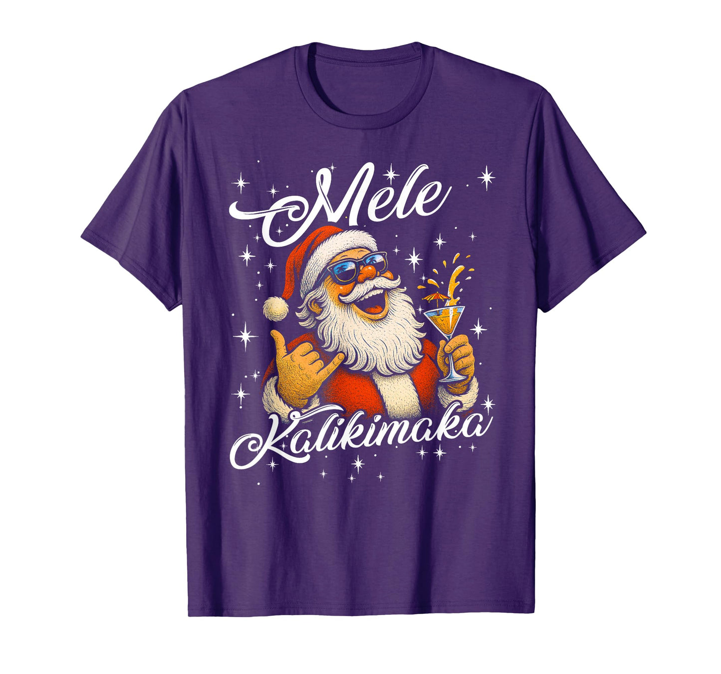 Retro Mele Kalikimaka Hawaiian Christmas Cocktail, Party T-Shirt
