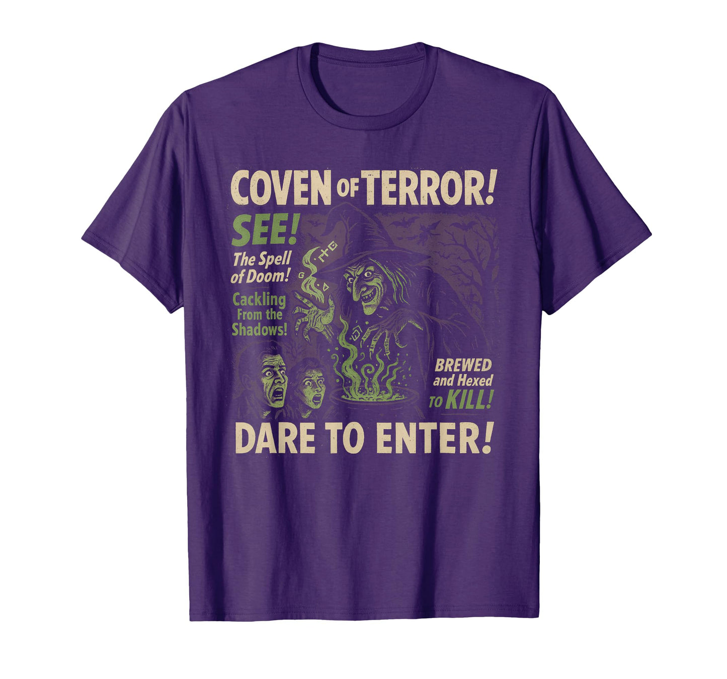 Coven of Terror Witch Movie Poster Vintage Halloween T-Shirt