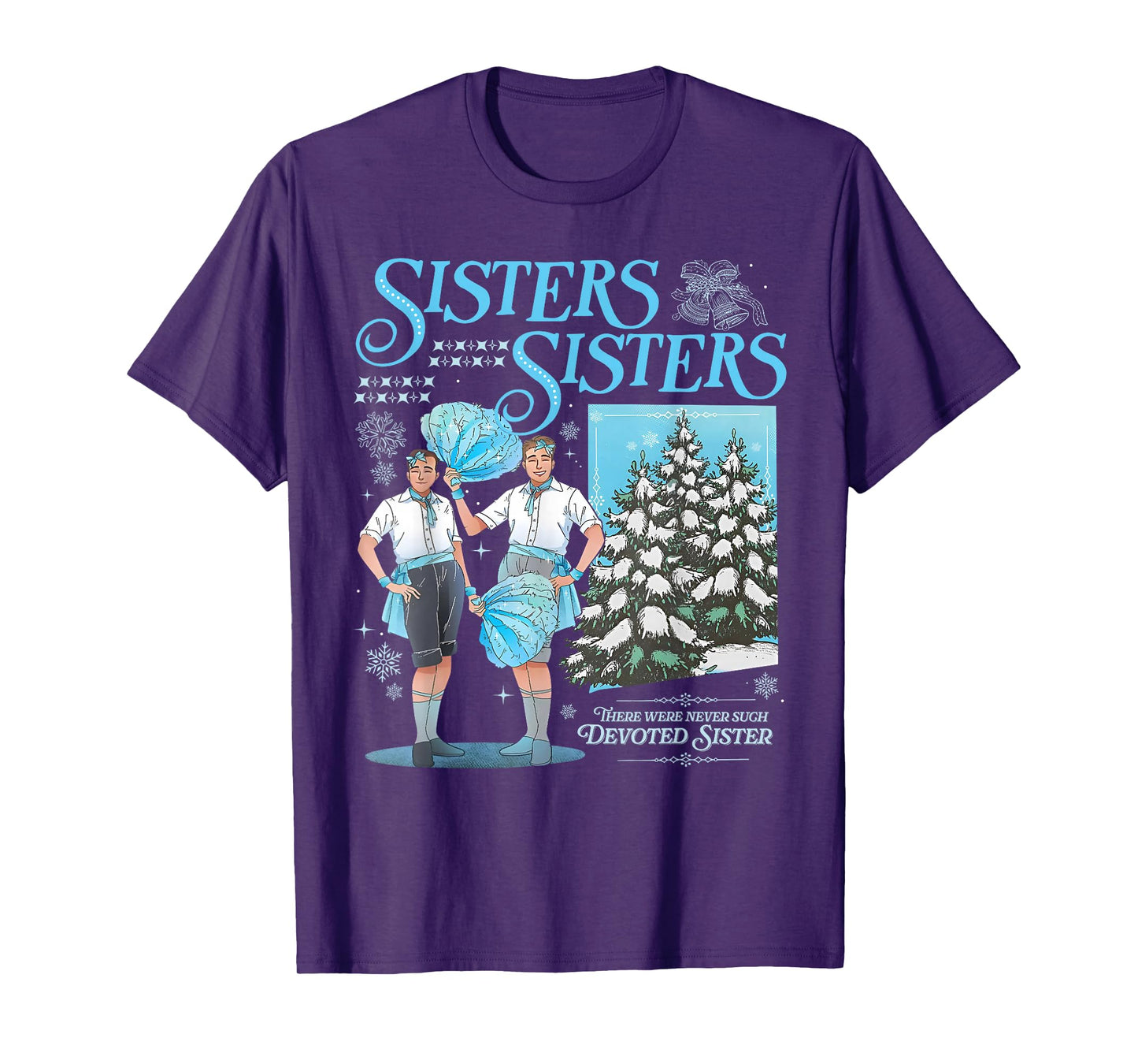 Sisters White Xmas Snowflake Pajamas Holiday Merry Christmas T-Shirt