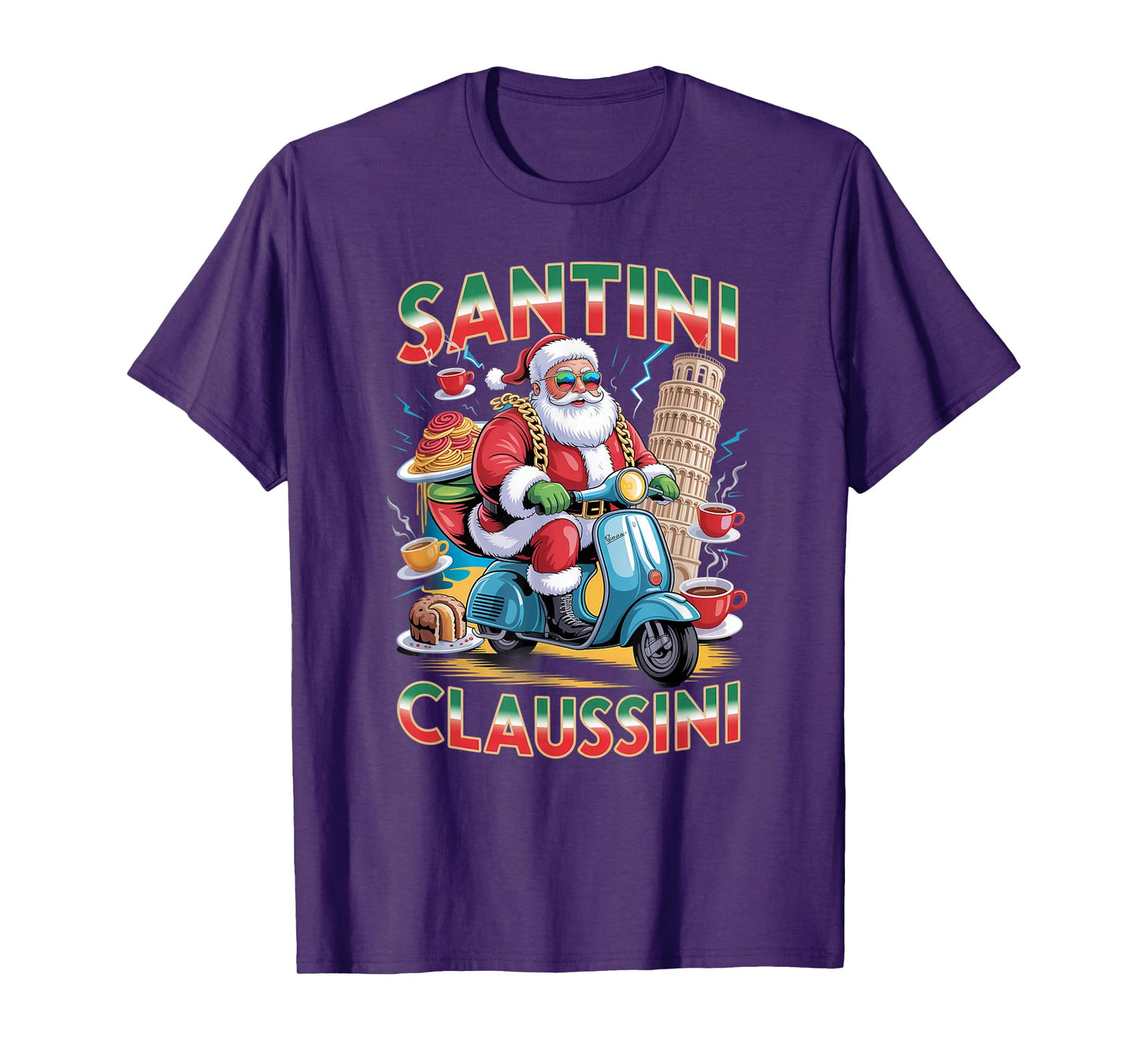 Italian Brainrot Christmas Santini Claussini Funny Santa T-Shirt