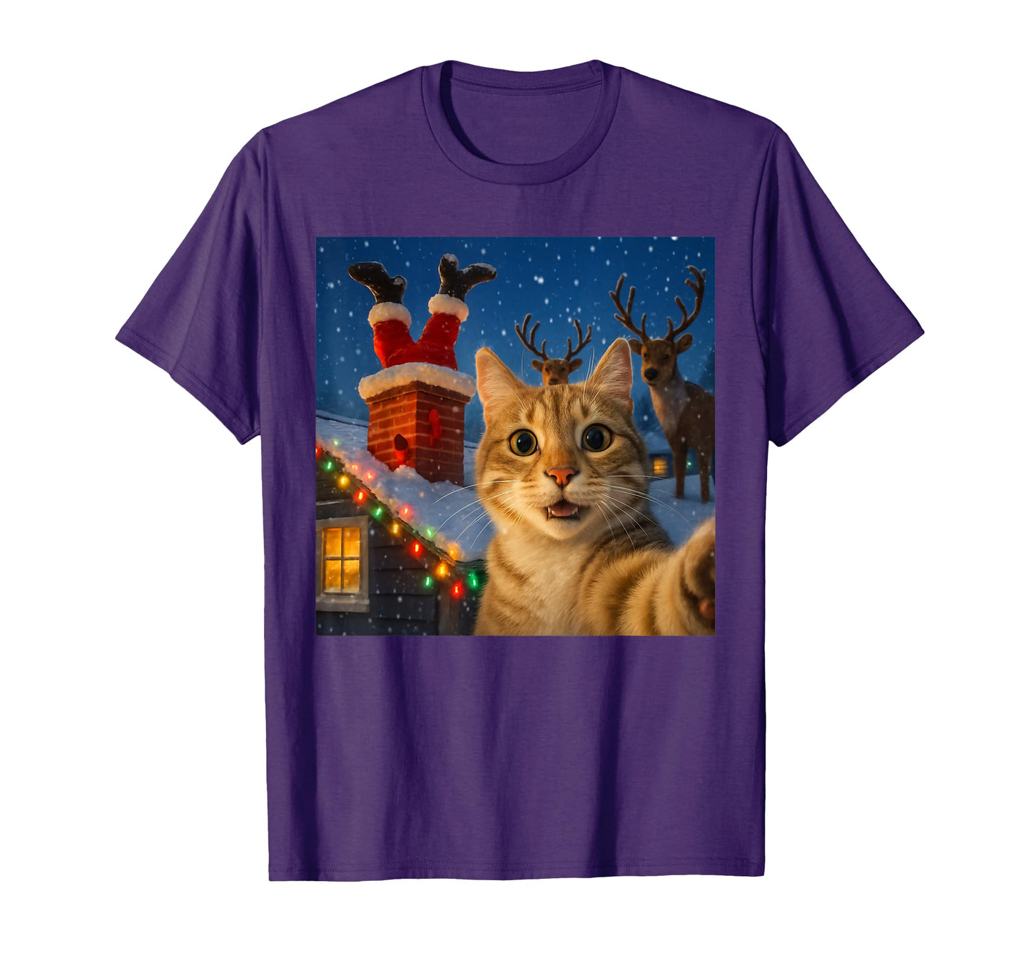 Funny Santa Claus Reindeer Christmas Holiday Meme T-Shirt