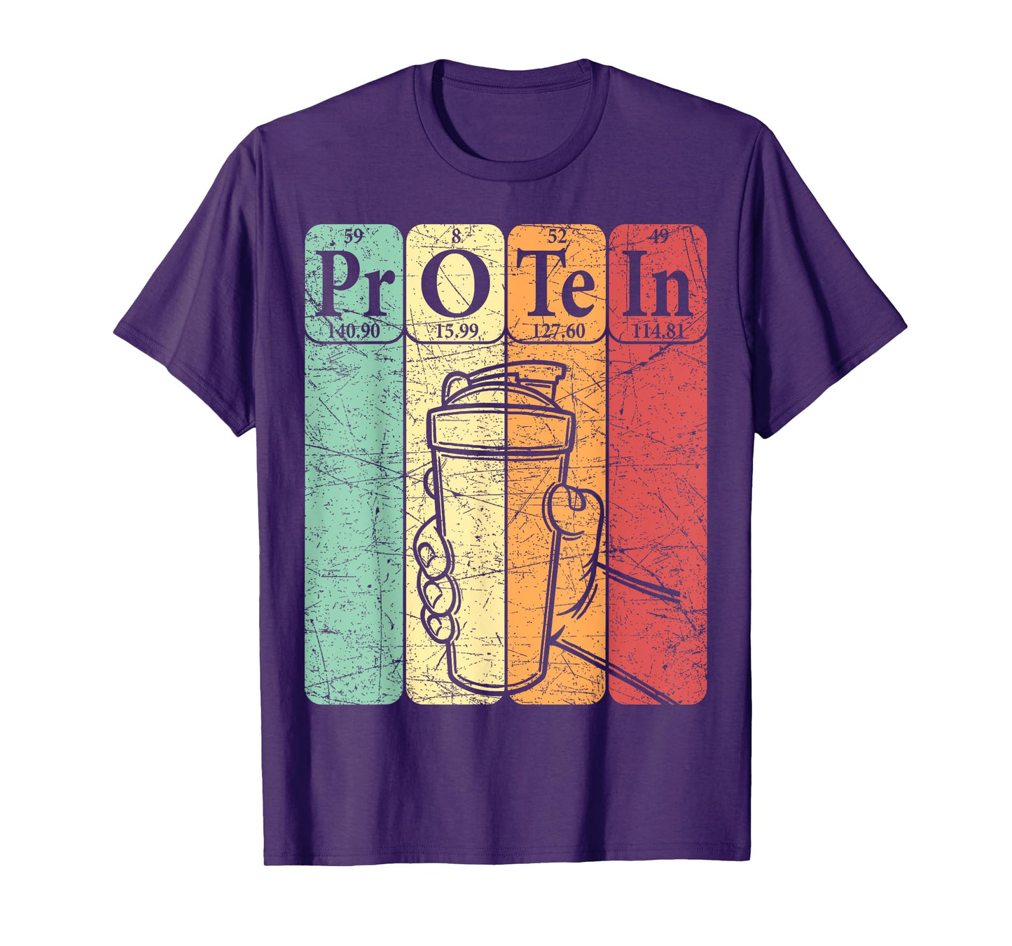 Gym Protein Periodic Table Elements Workout Protein Shake T-Shirt