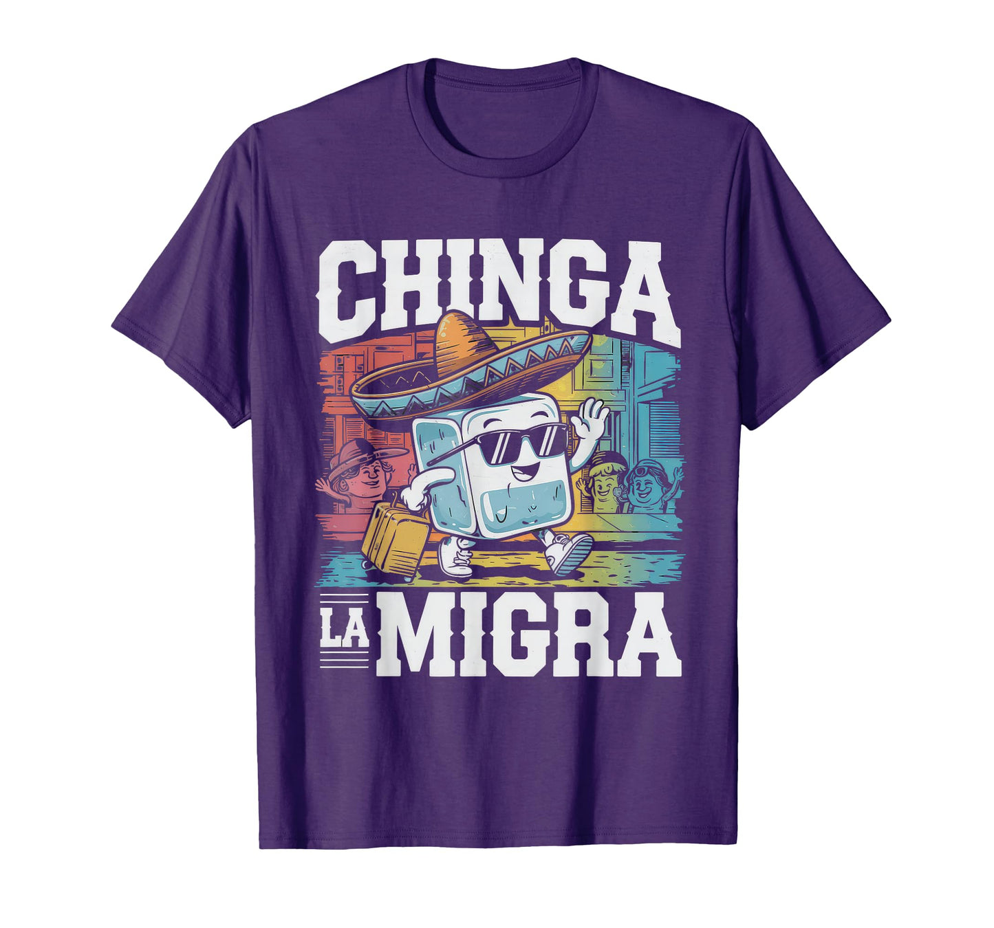 Chinga La Migra Tshirt Men Women 8645 Abolish Ice Retro T-Shirt