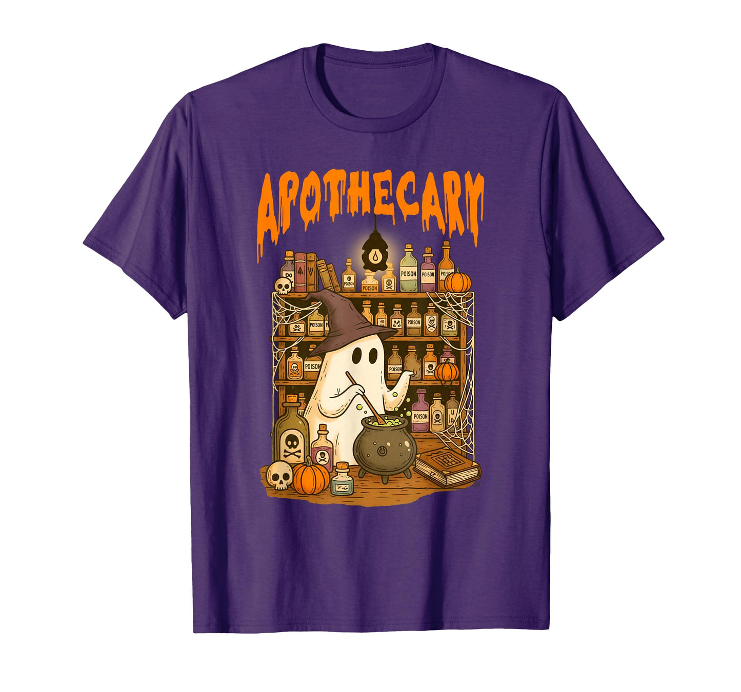 Halloween Vibes Pharm Tech Pharmacy Spooky Boo Apothecary T-Shirt