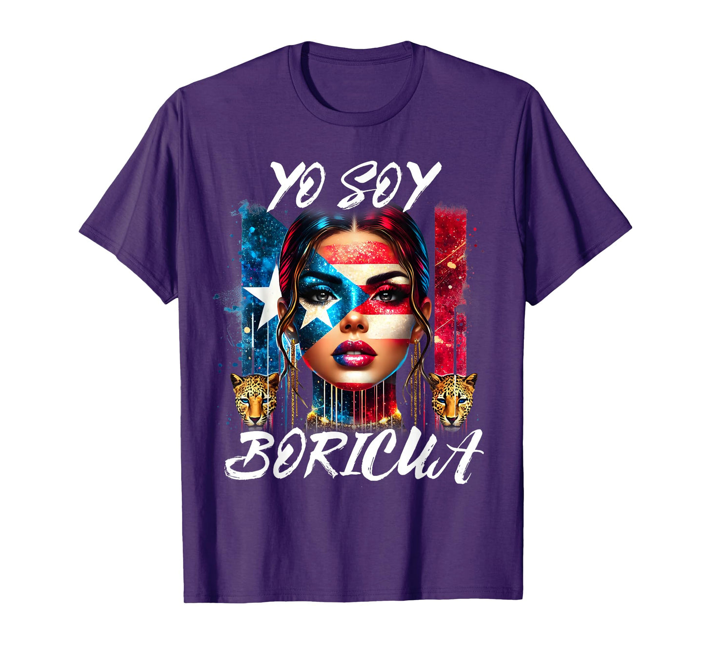 Puerto Rican Women Yo Soy Boricua Puerto Rico Flag Hispanic T-Shirt