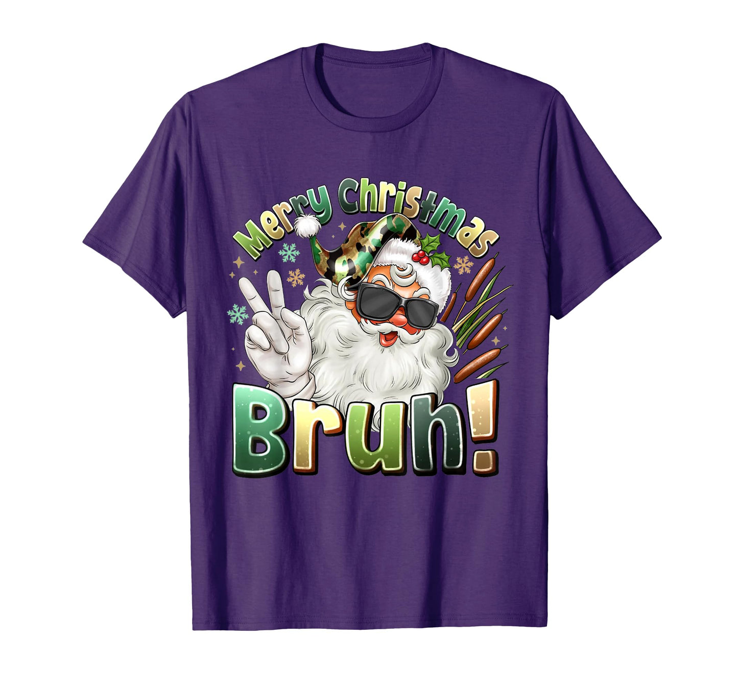 Merry Christmas Bruh Funny Santa Claus Meme T-Shirt