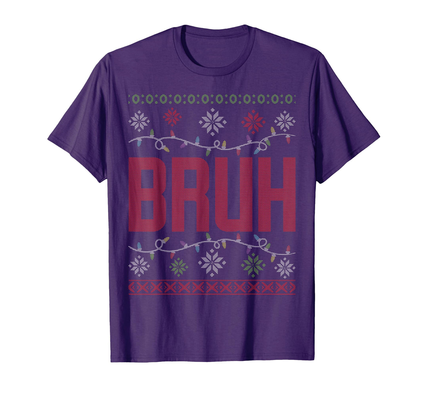 Bruh Christmas Happy Christmas Funny Ugly Christmas T-Shirt