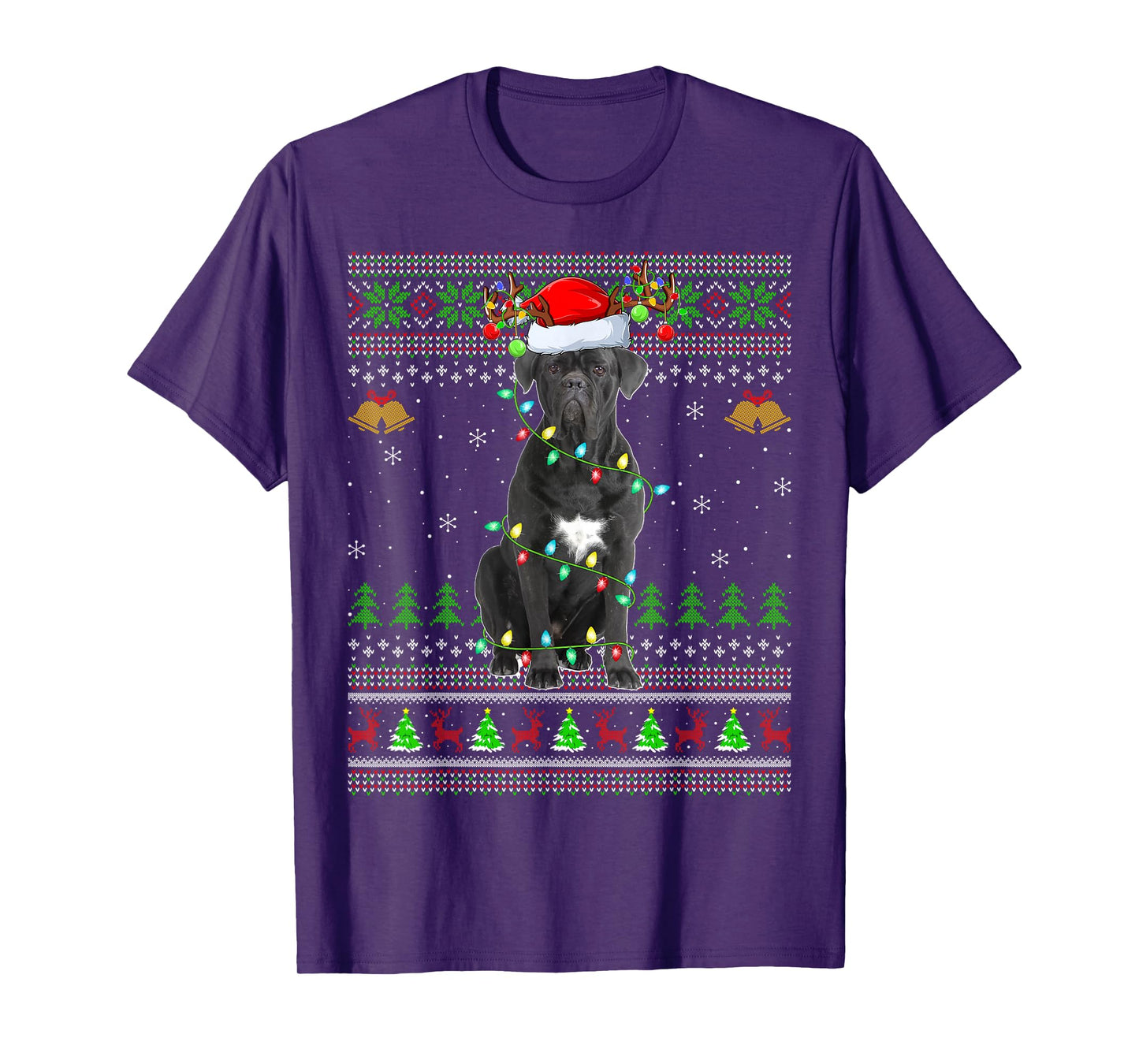 Cane Corso Dog Ugly Christmas Sweaters Holiday Santa Xmas T-Shirt