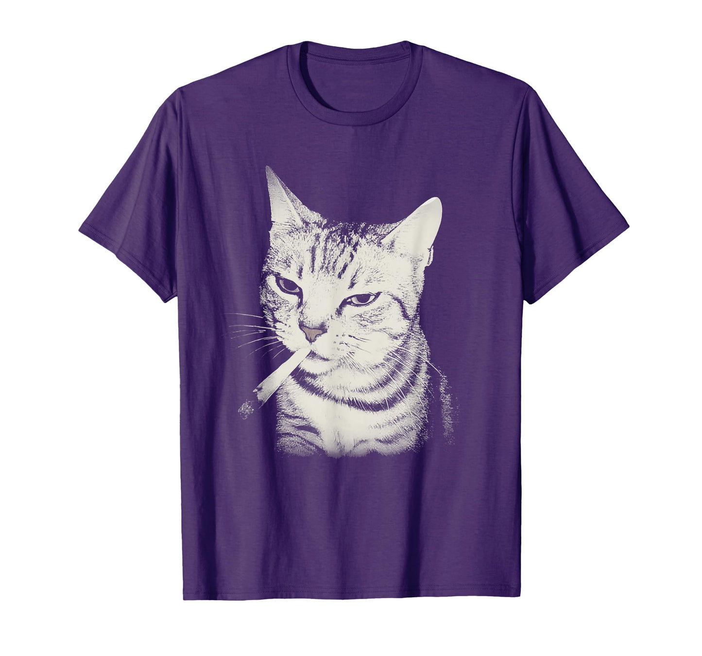 Smoking Cat Cigarette Kitten Funny Meme Stupid Brainrot T-Shirt