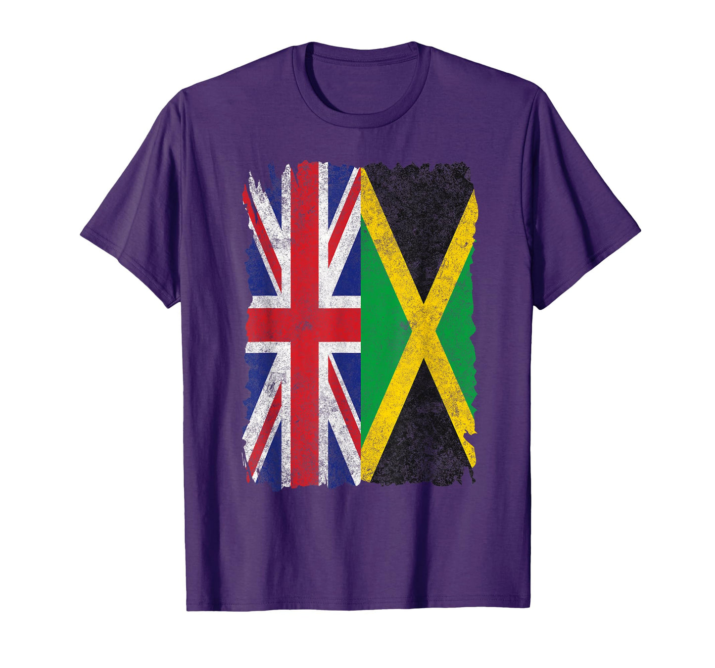 Half Britain And Jamaican British UK Jamaica Flag Men Women T-Shirt