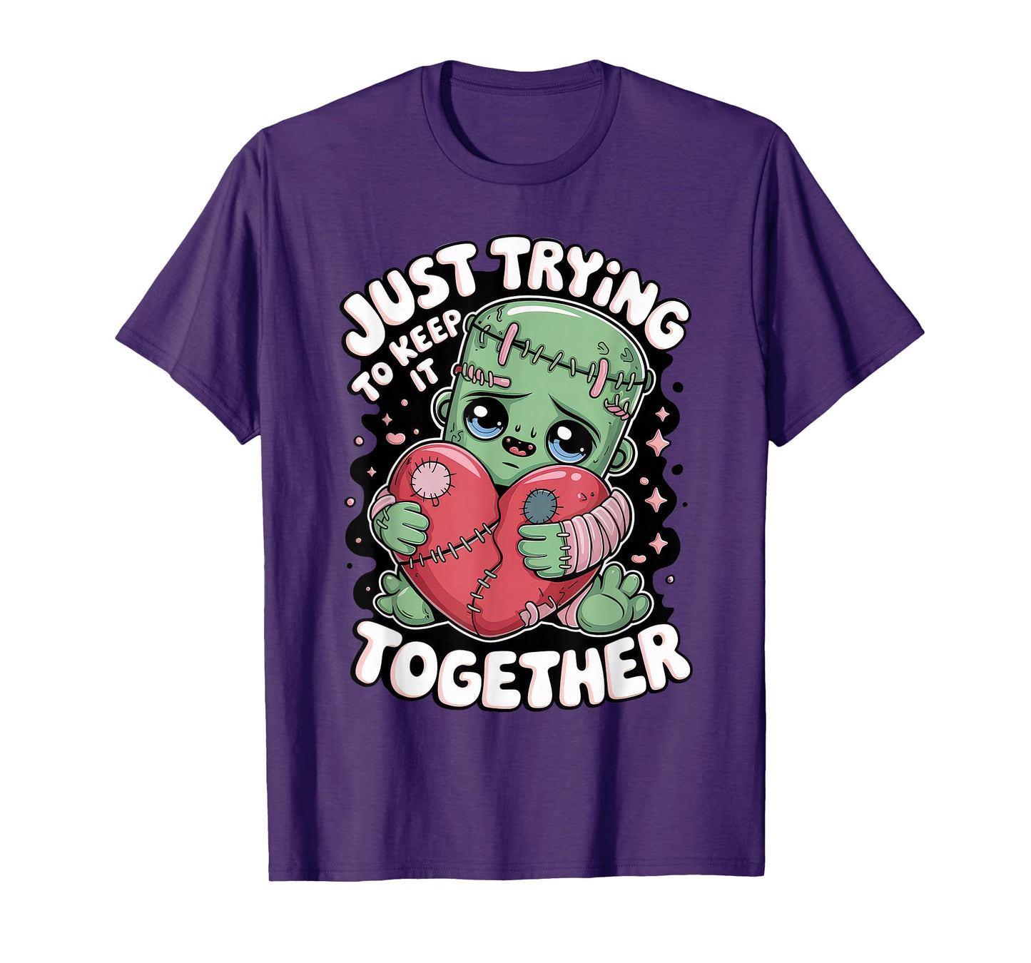 Just Trying to Keep It Together Shirt Halloween Frankenstein T-Shirt