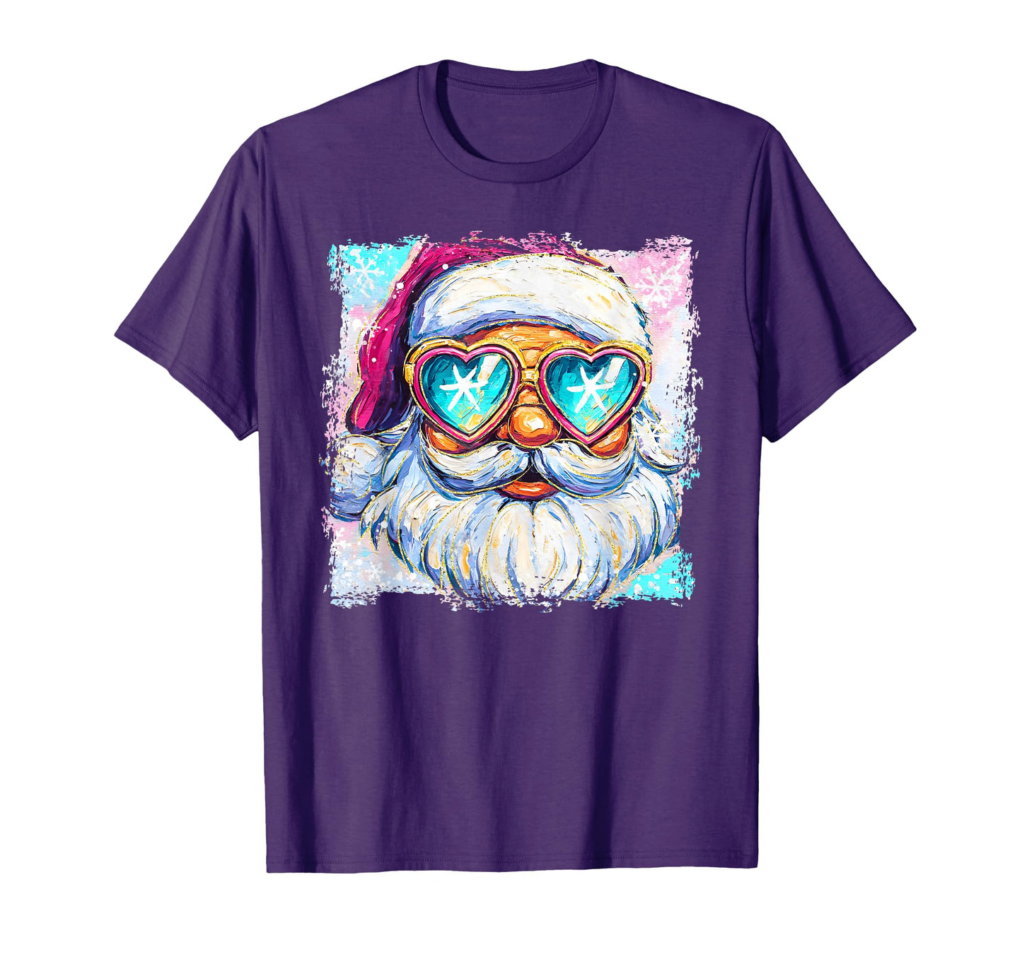 Santa Sunglasses Snowflake Christmas Xmas Pajamas Holiday T-Shirt