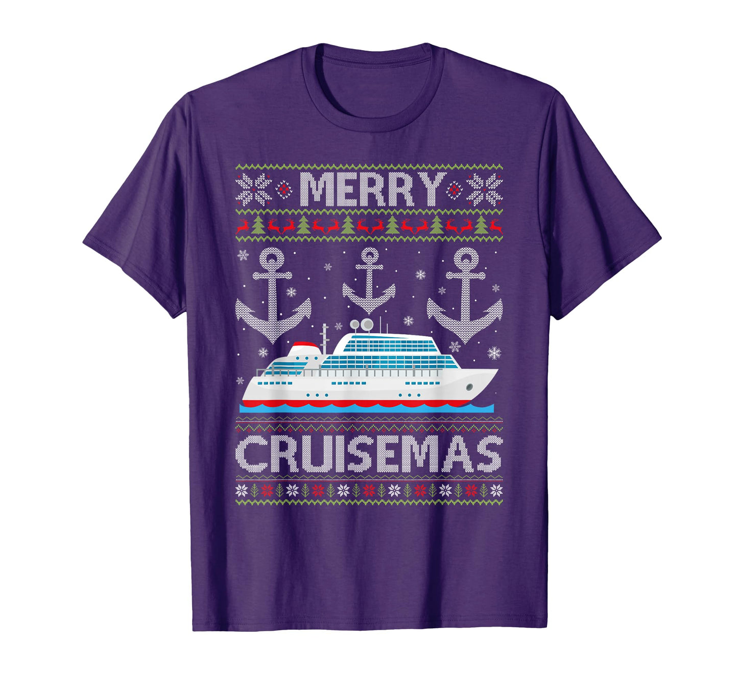 Cruise Ship Family Cruising Ugly Christmas Sweaters Xmas T-Shirt