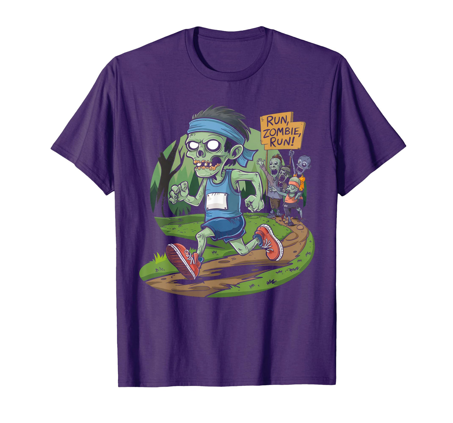 Halloween Running Shirt Funny Spooky Zombie Run Scary Runner T-Shirt