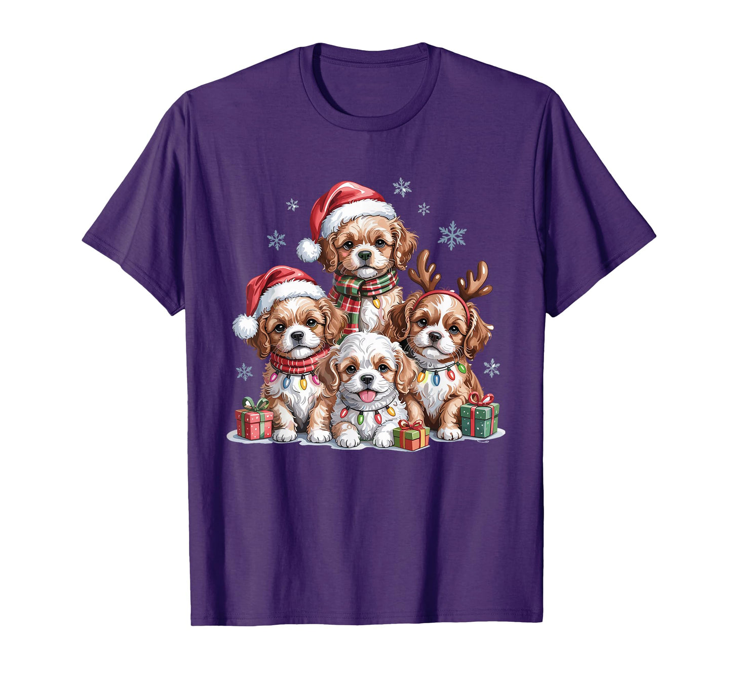 Cute Cavapoo Christmas Puppies Dog Lovers Holiday Pajama T-Shirt