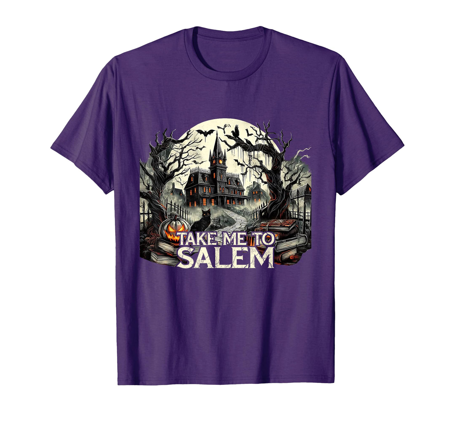 Take Me to Salem Gothic Witch Halloween Spooky Tee T-Shirt