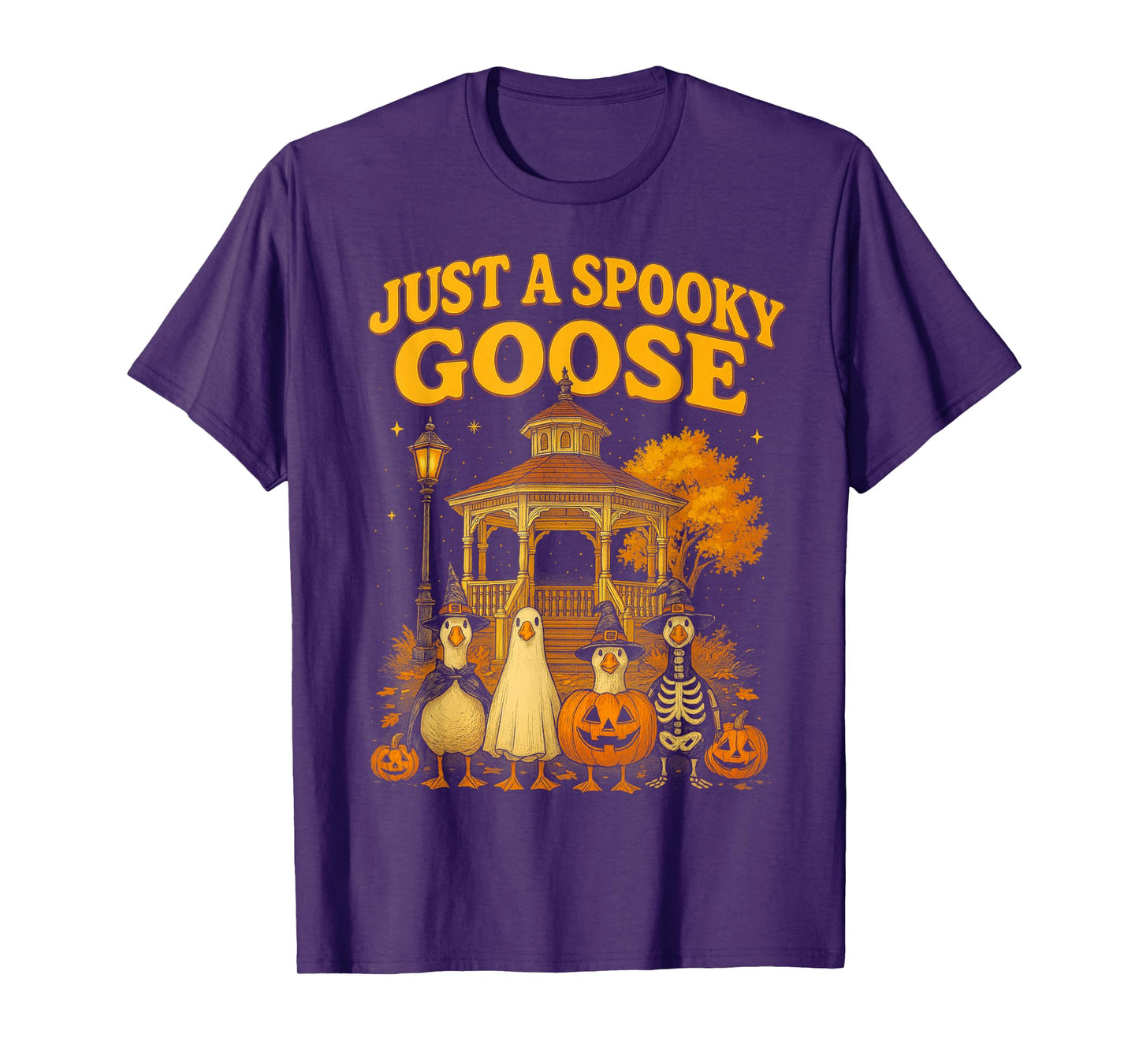 HUGvyn Just Spooky Goose Halloween Silly Goose Ghost Gazebo T-Shirt