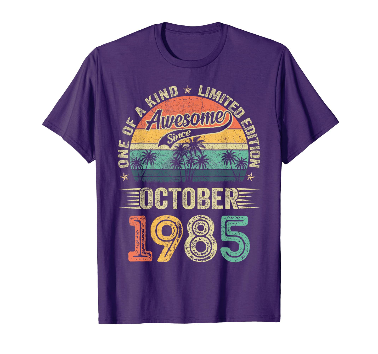 Awesome Since October 1985 Vintage 40th Birthday Gifts Men T-Shirt