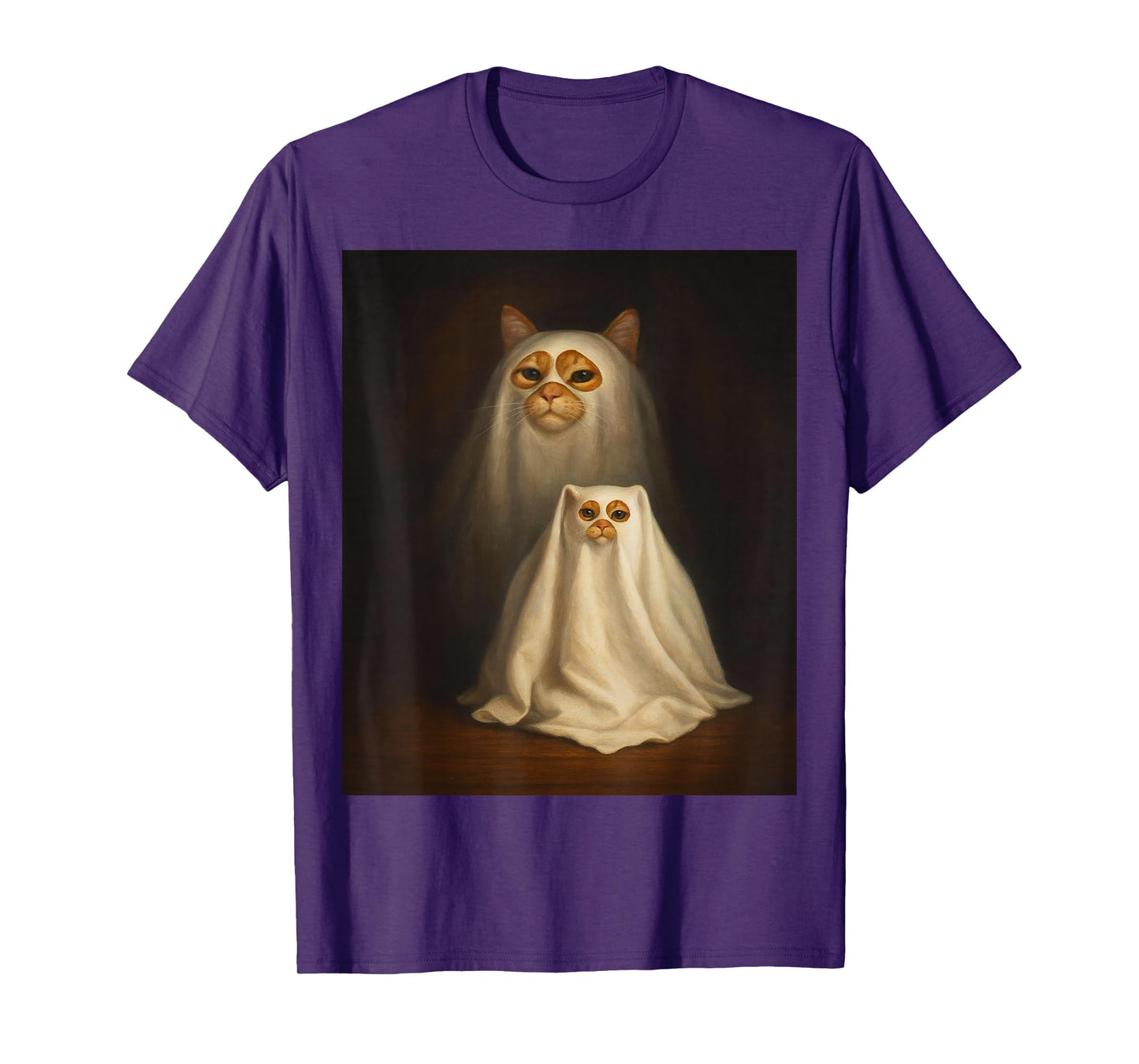 Ghost Cat Meme Funny Halloween Men Women Kids Tee T-Shirt